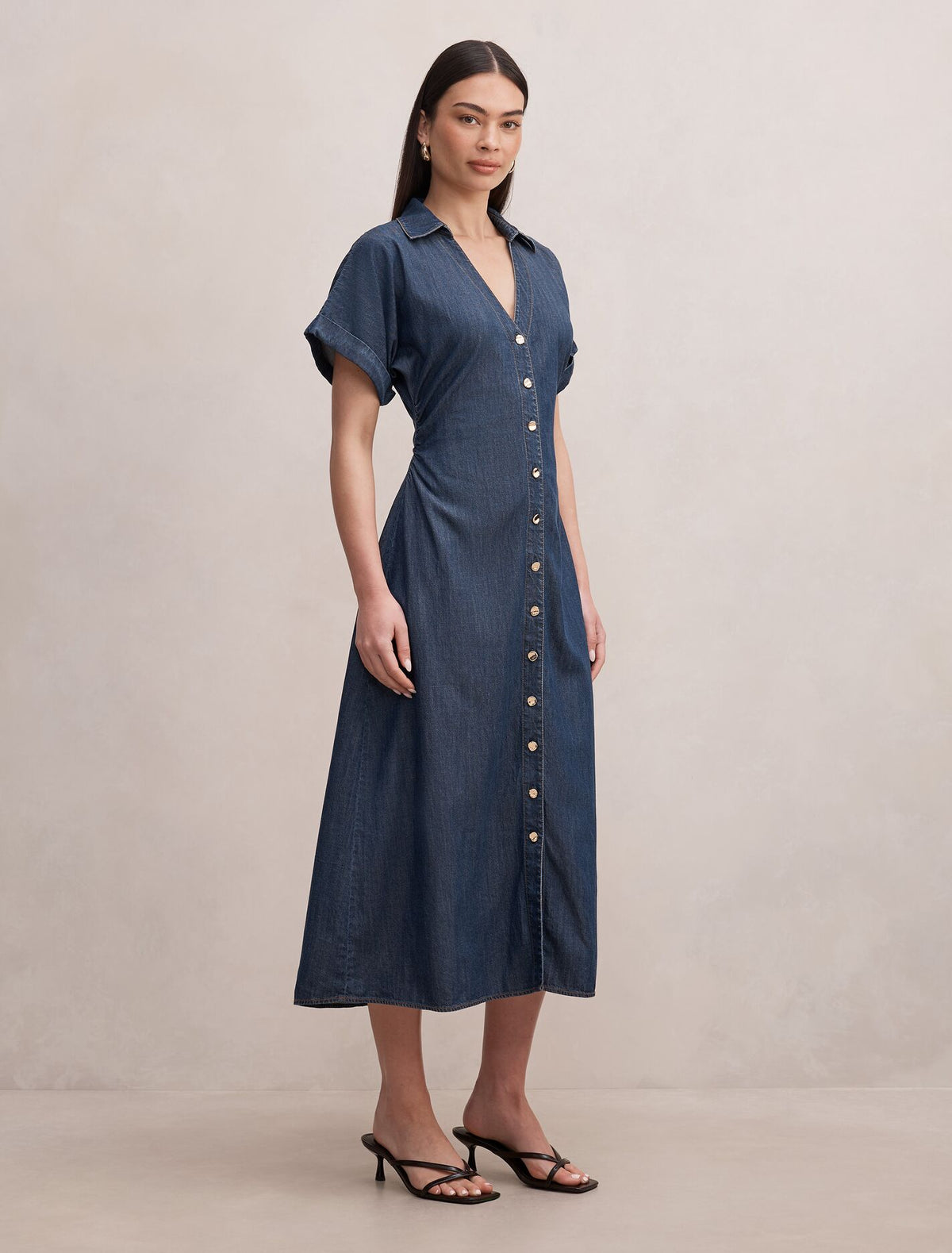 Penny Cinched Waist Midi Dress Forever New
