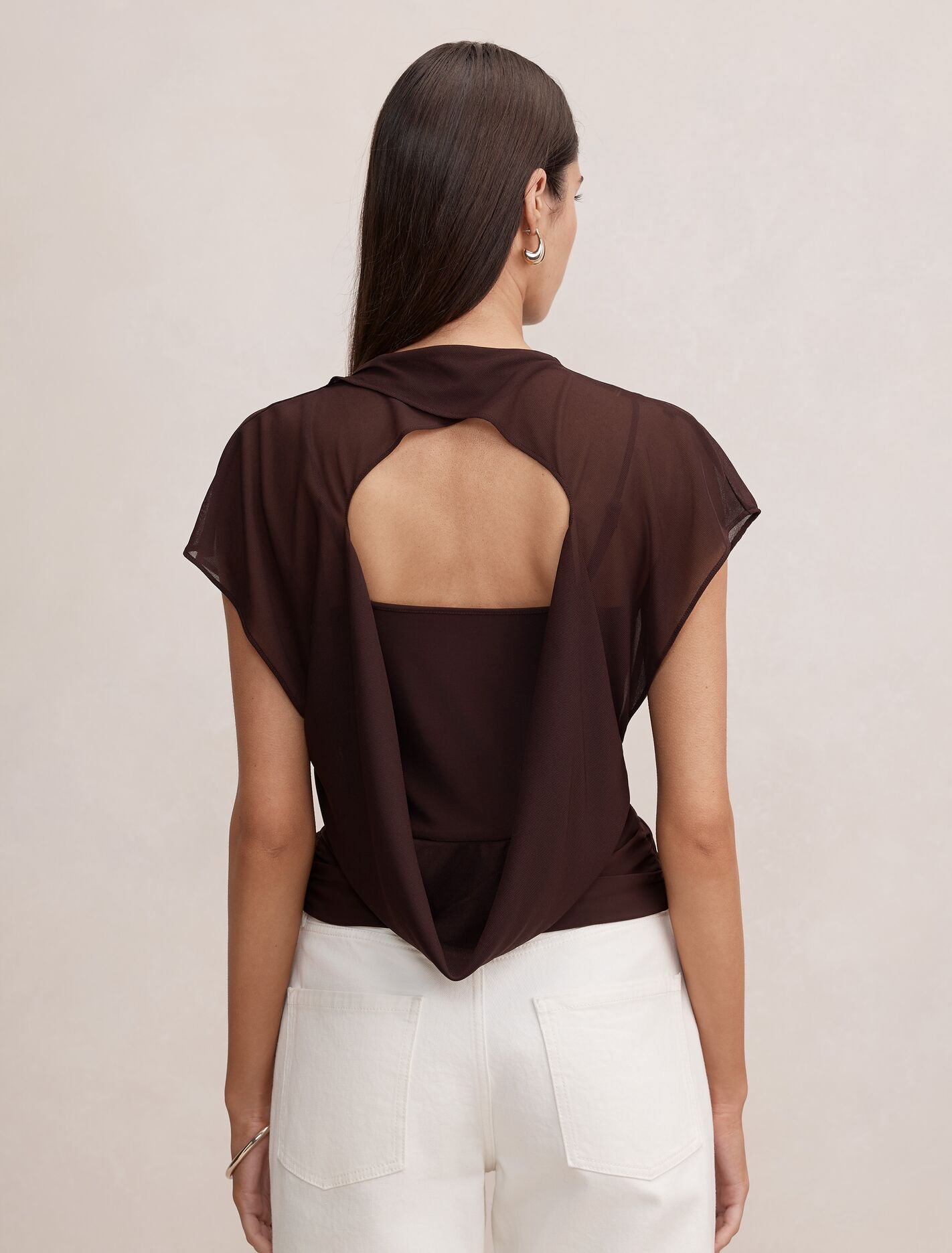 Mattie Mesh Overlay Top Forever New