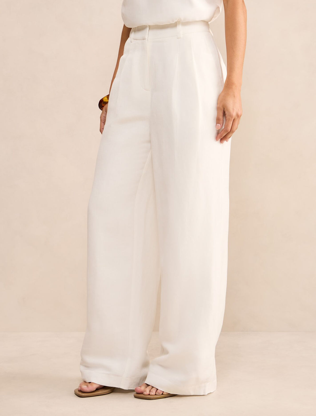 Eva Petite Linen Wide Leg Pants