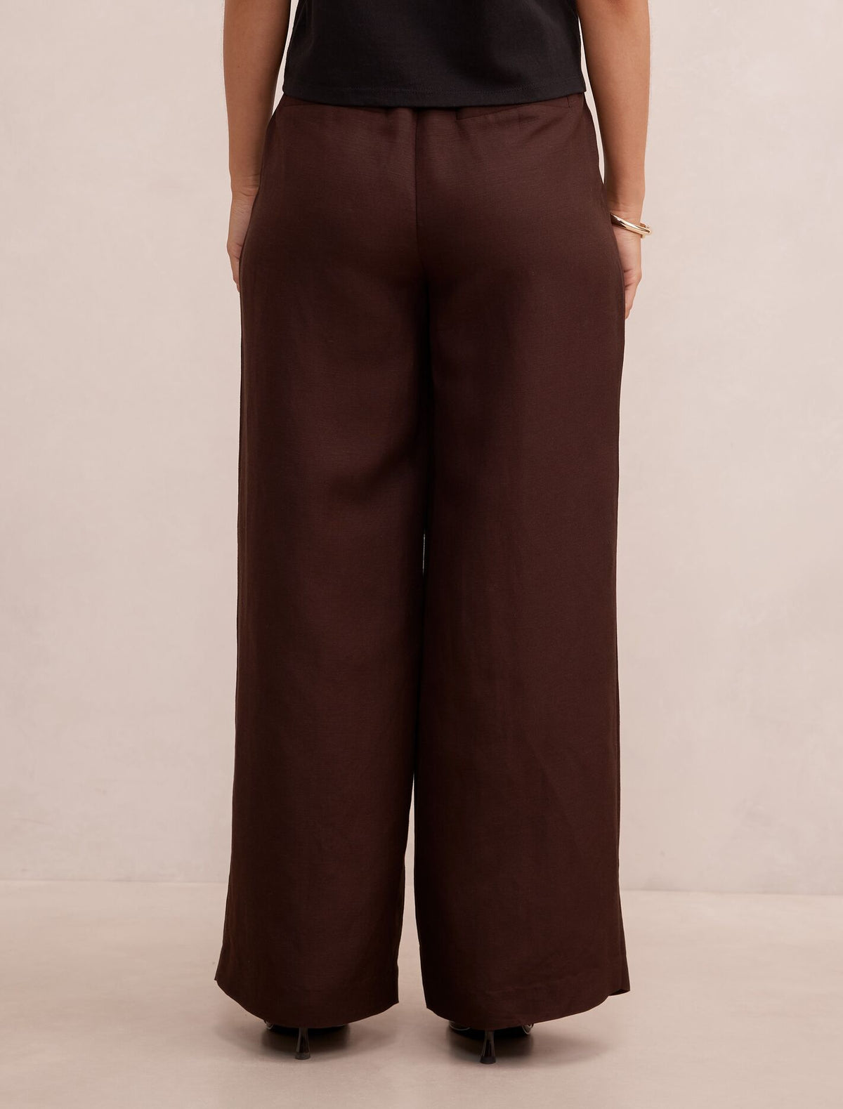 Eva Petite Linen Wide Leg Pants Forever New