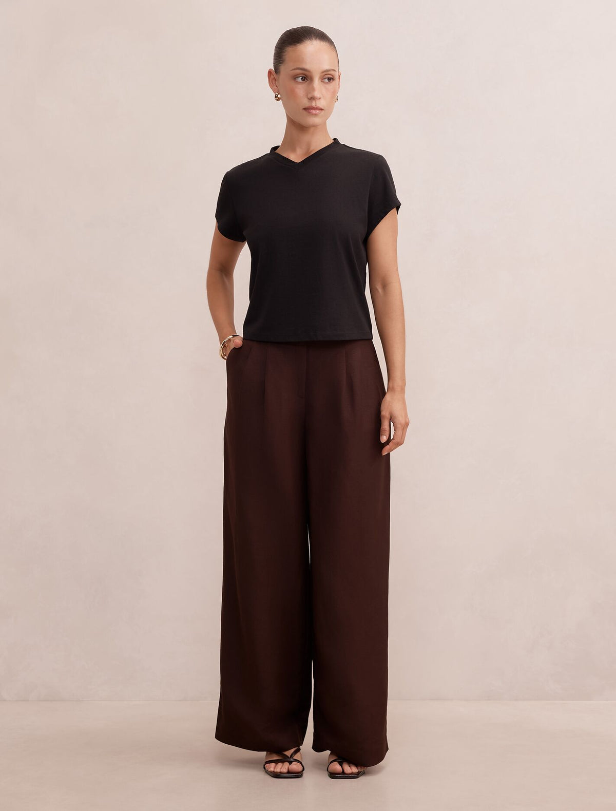 Eva Petite Linen Wide Leg Pants Forever New