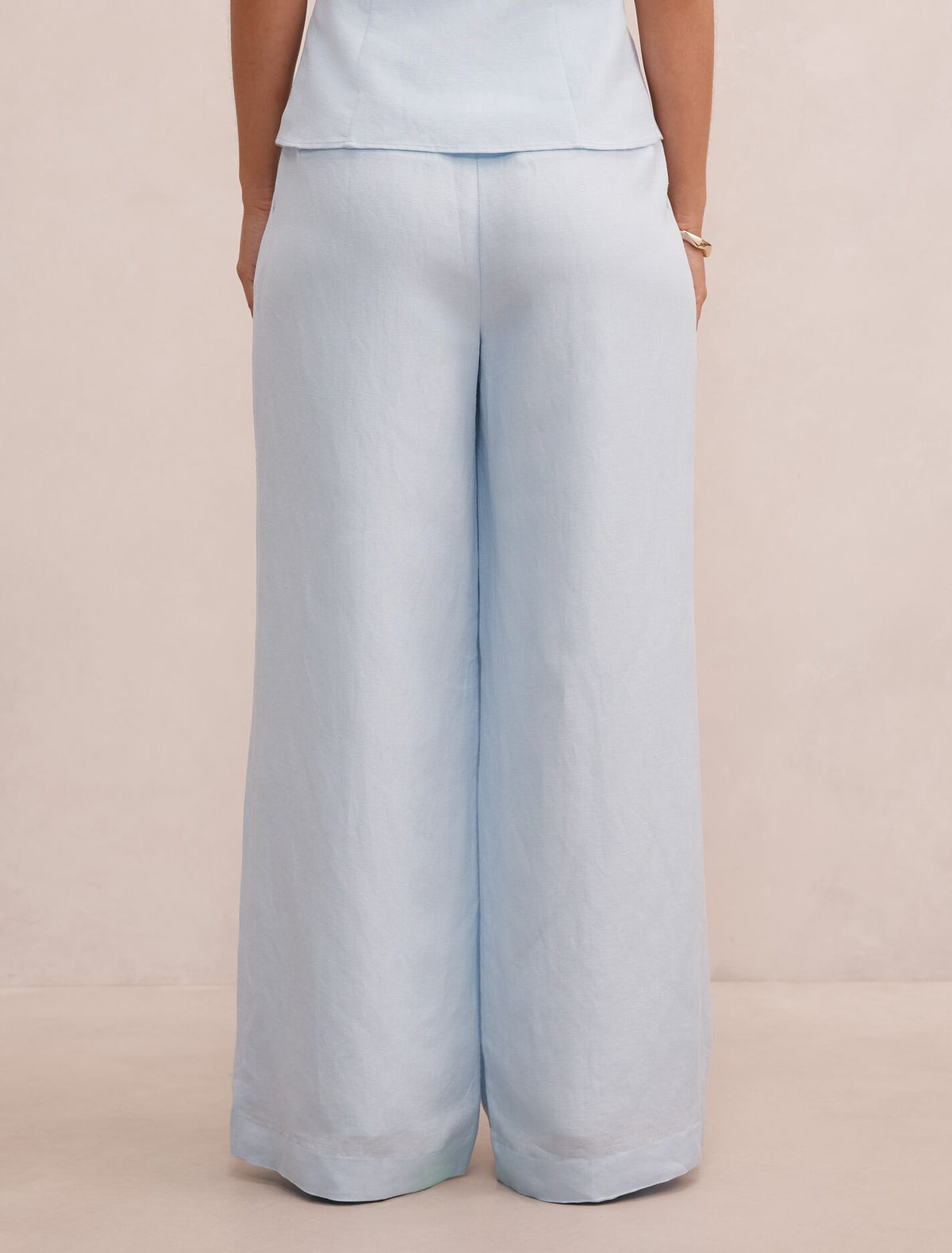 Eva Petite Linen Wide Leg Pants Forever New