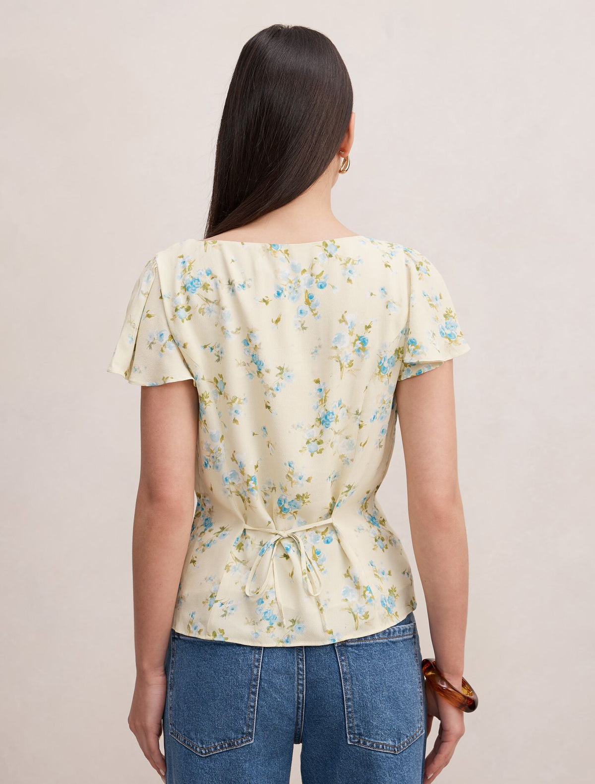 Daphne Flutter Sleeve Blouse Forever New