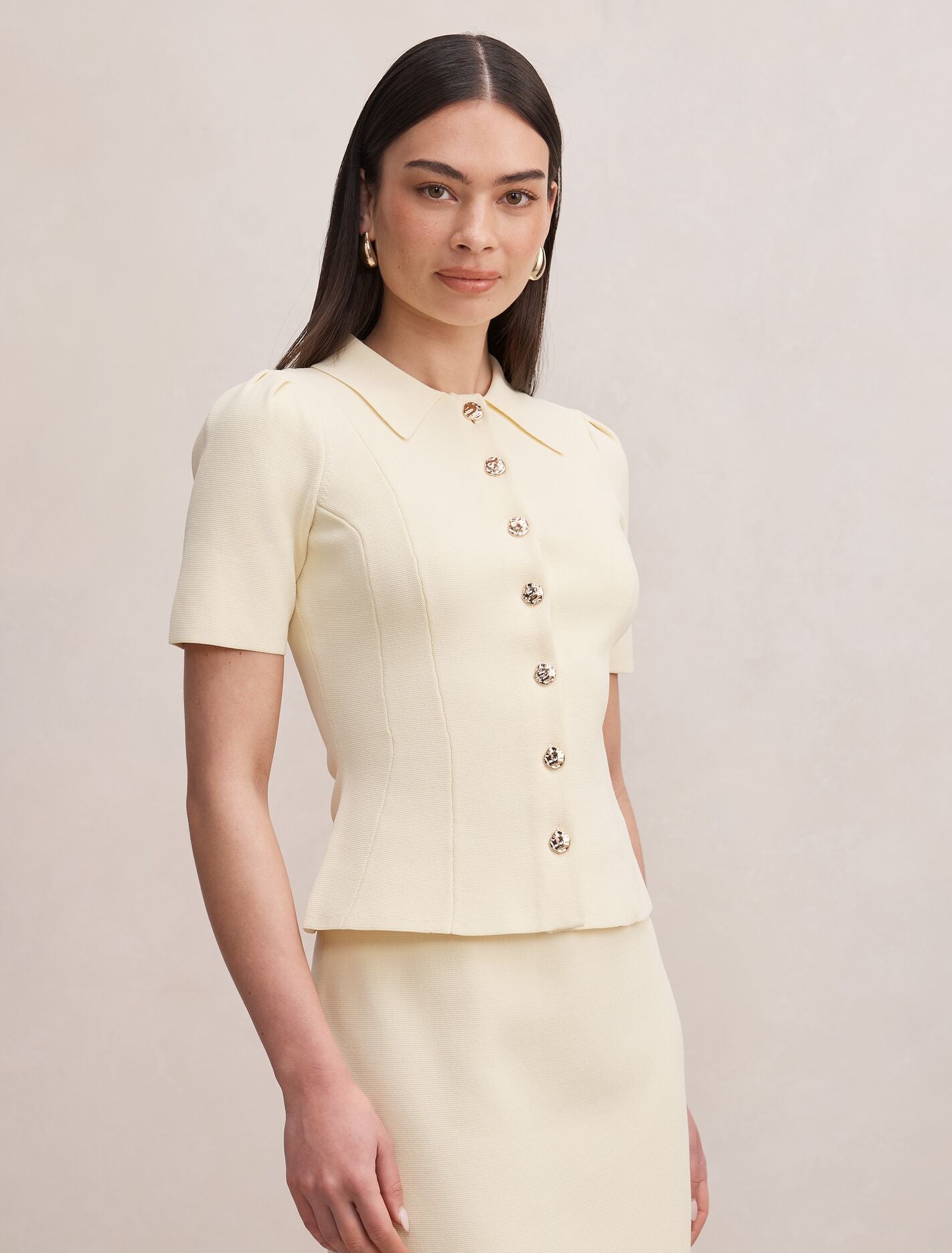 Esther Button Knit Top Forever New