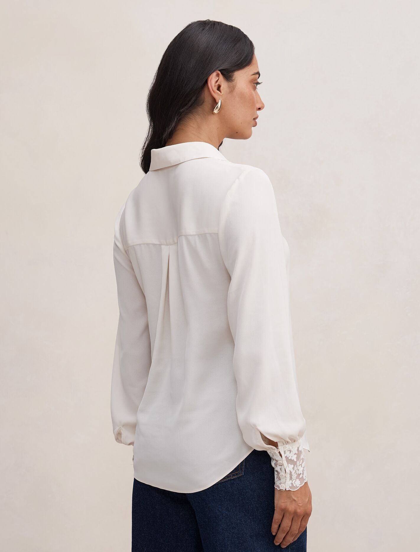 Hannah Lace Trim Shirt Forever New
