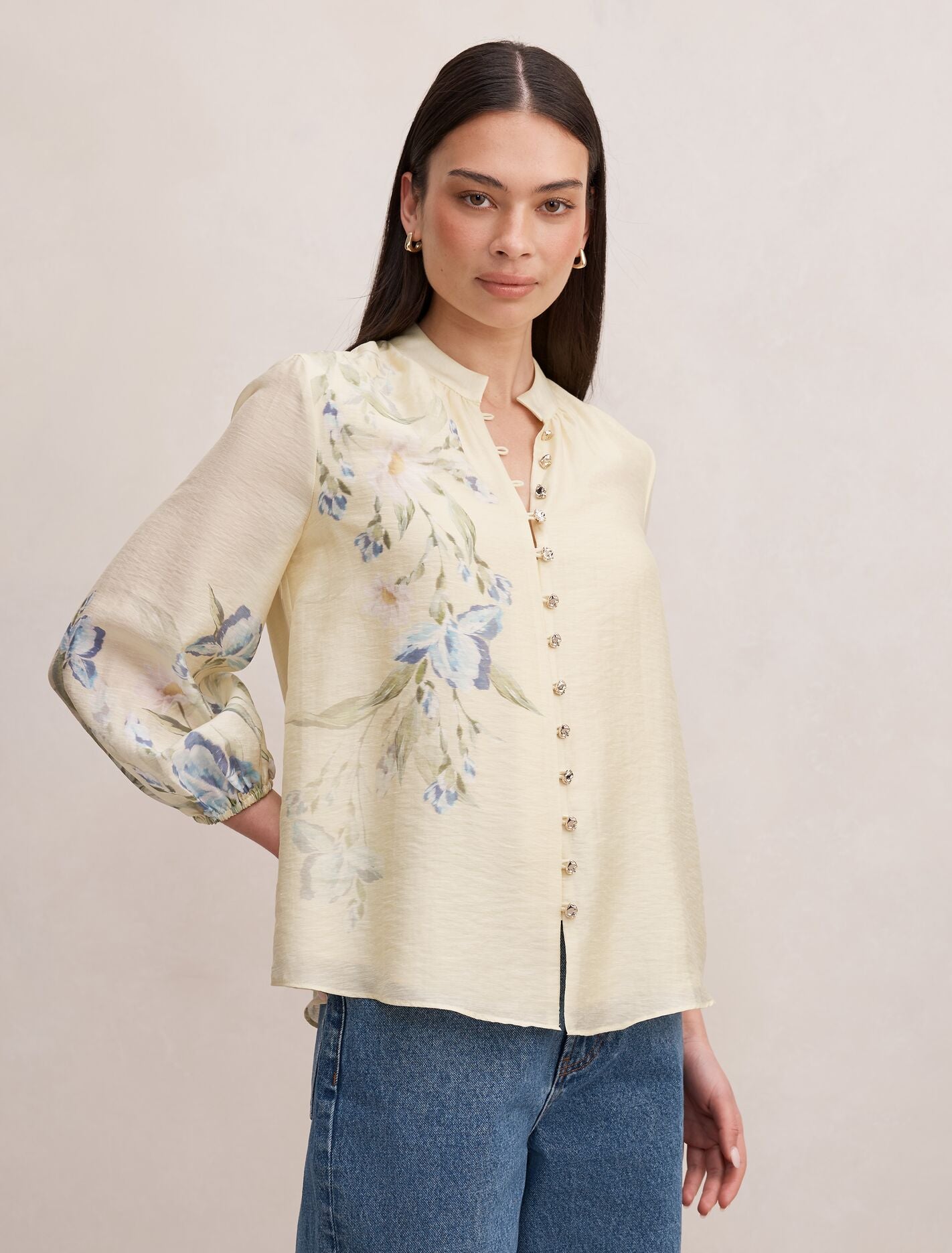 Dolly Placement Print Blouse Forever New