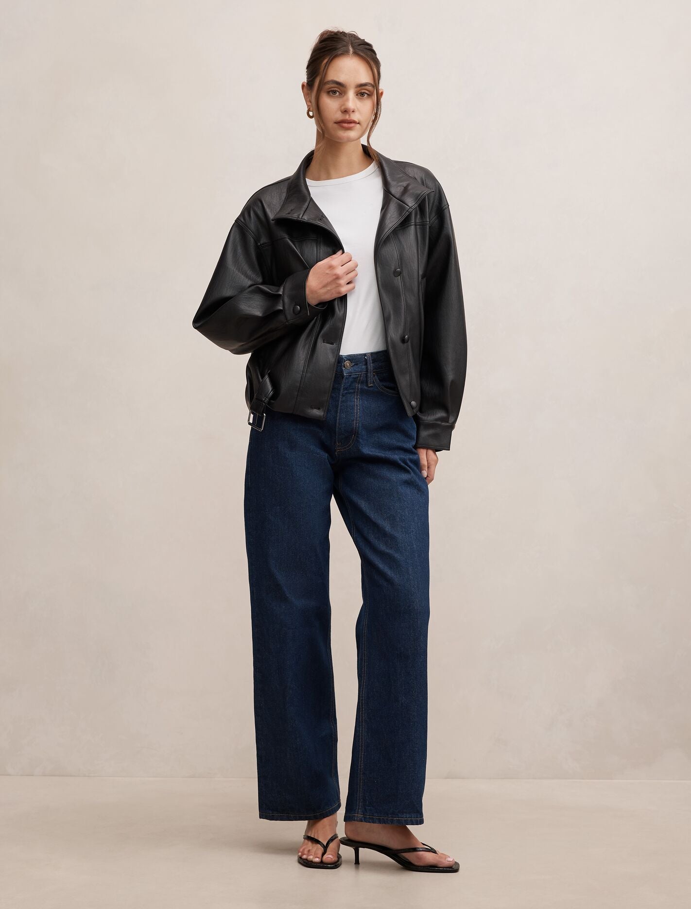 Belle Pu Belted Bomber Jacket Forever New