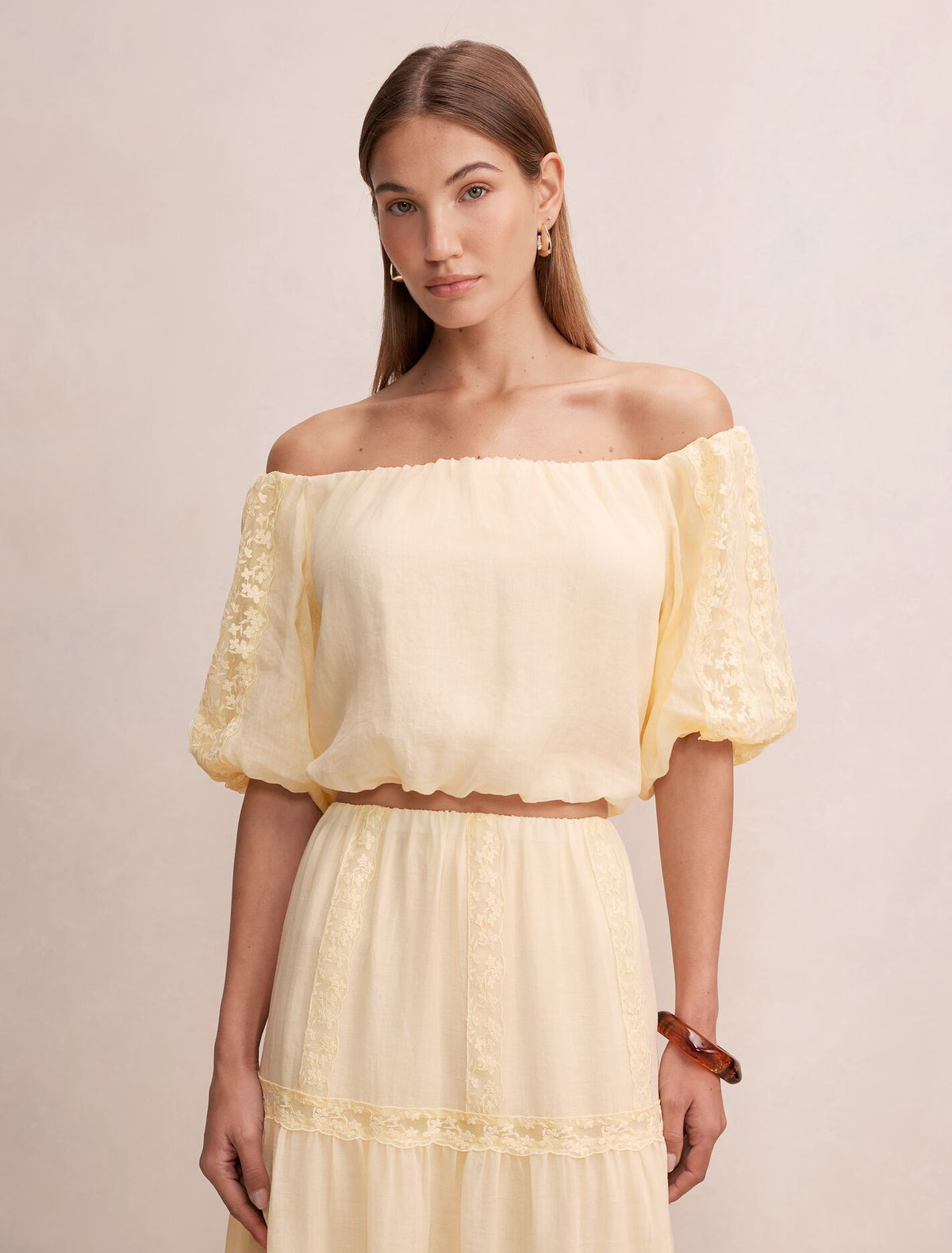 Naomi Off Shoulder Bubble Top