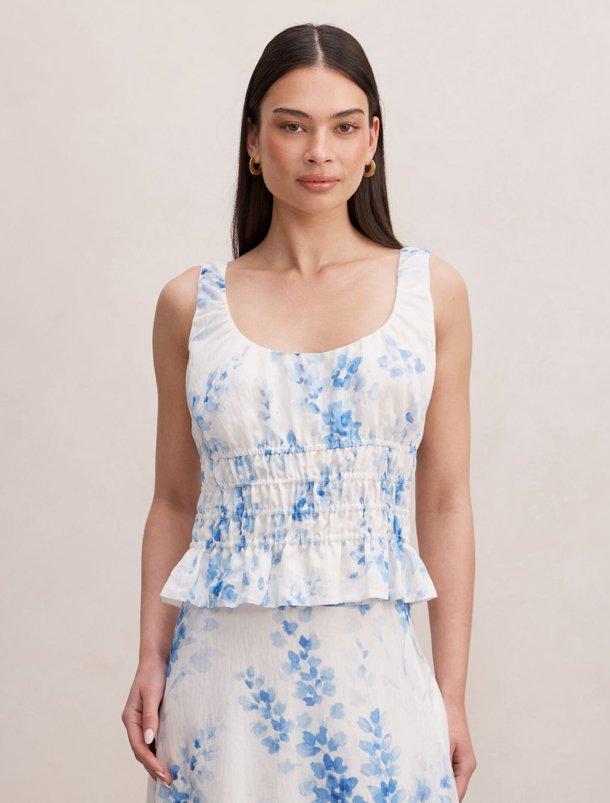 Molly Shirring Top Suki Floral Co-Ord Forever New