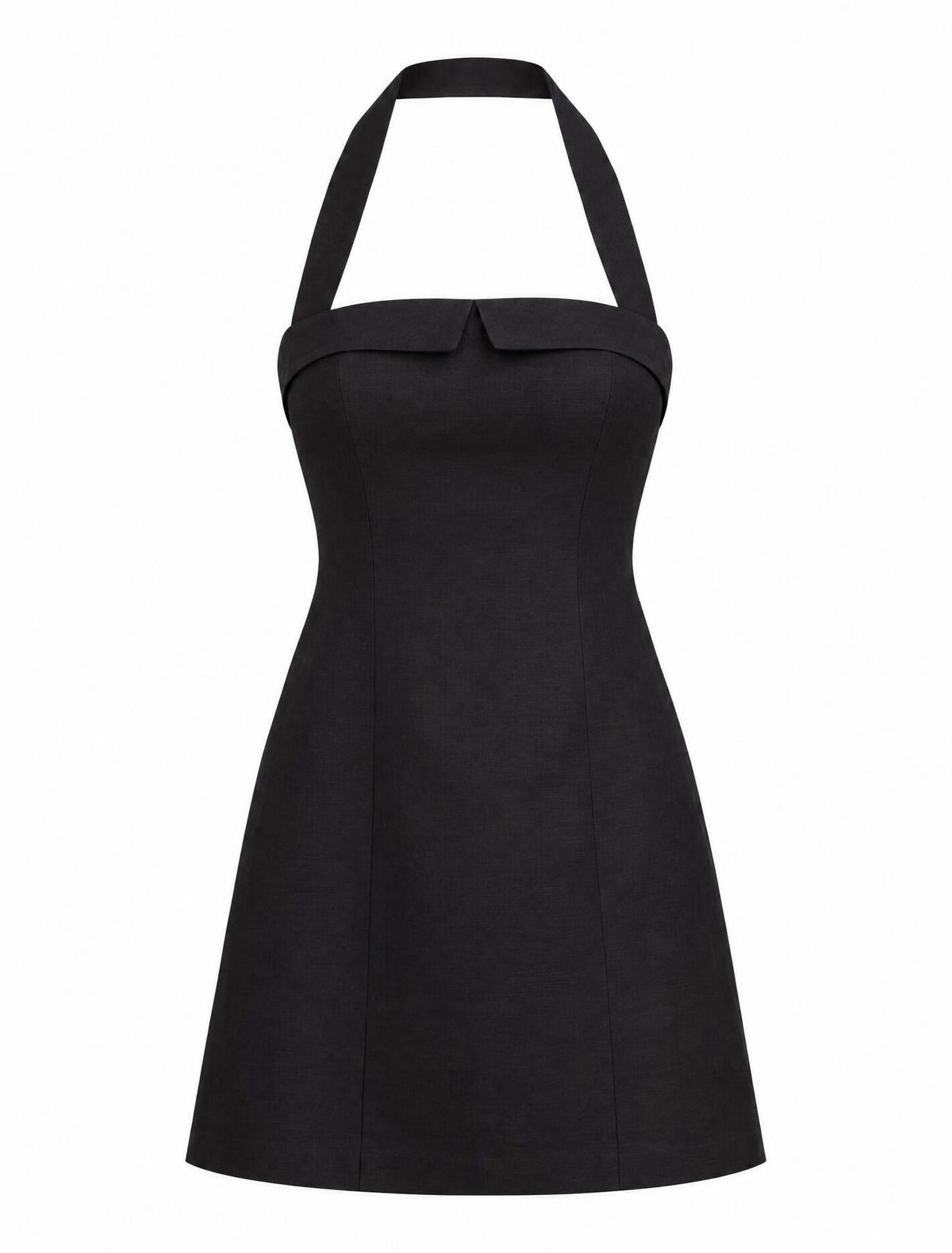 Rue Halter Linen Mini Dress Forever New