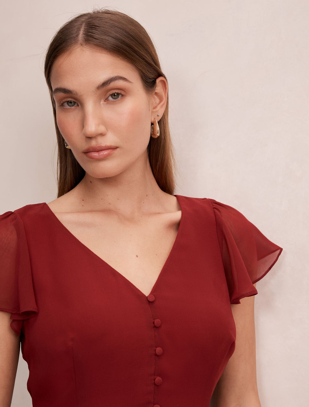 Pippa Flutter Sleeve Blouse Forever New