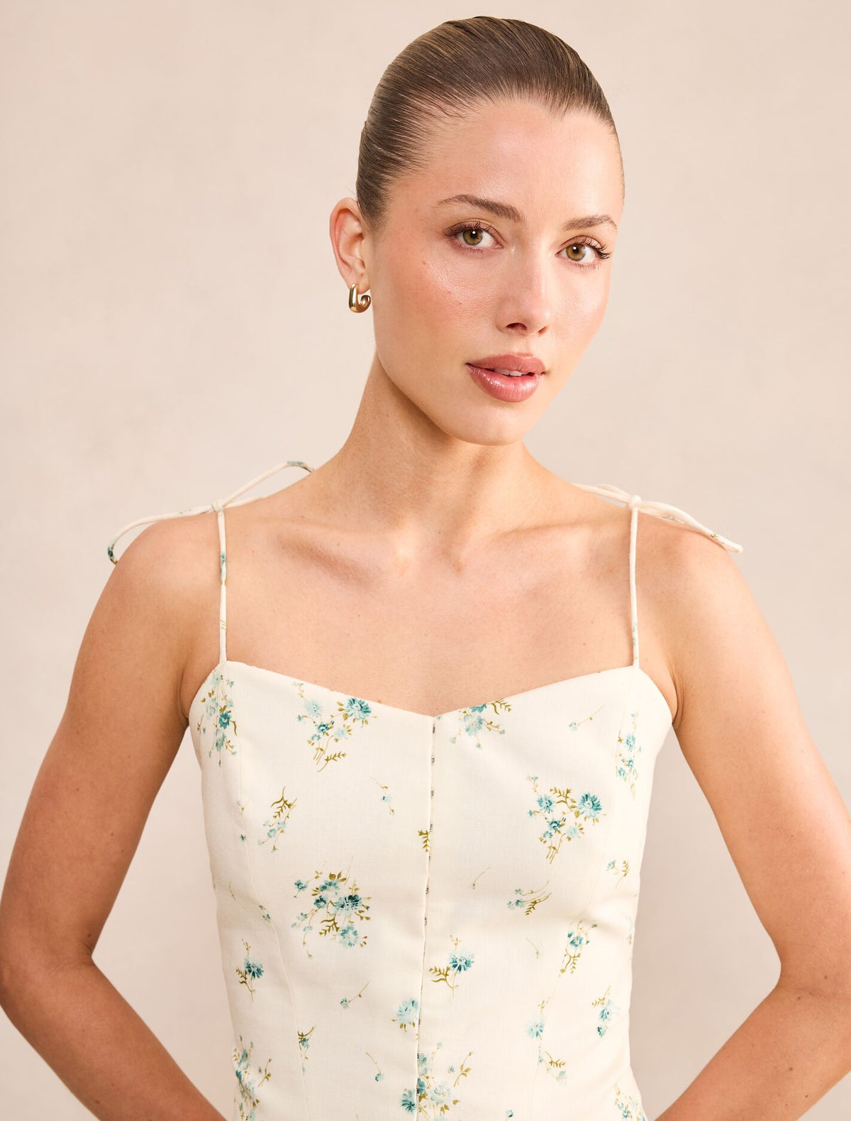 Effie Linen Corset Top Forever New