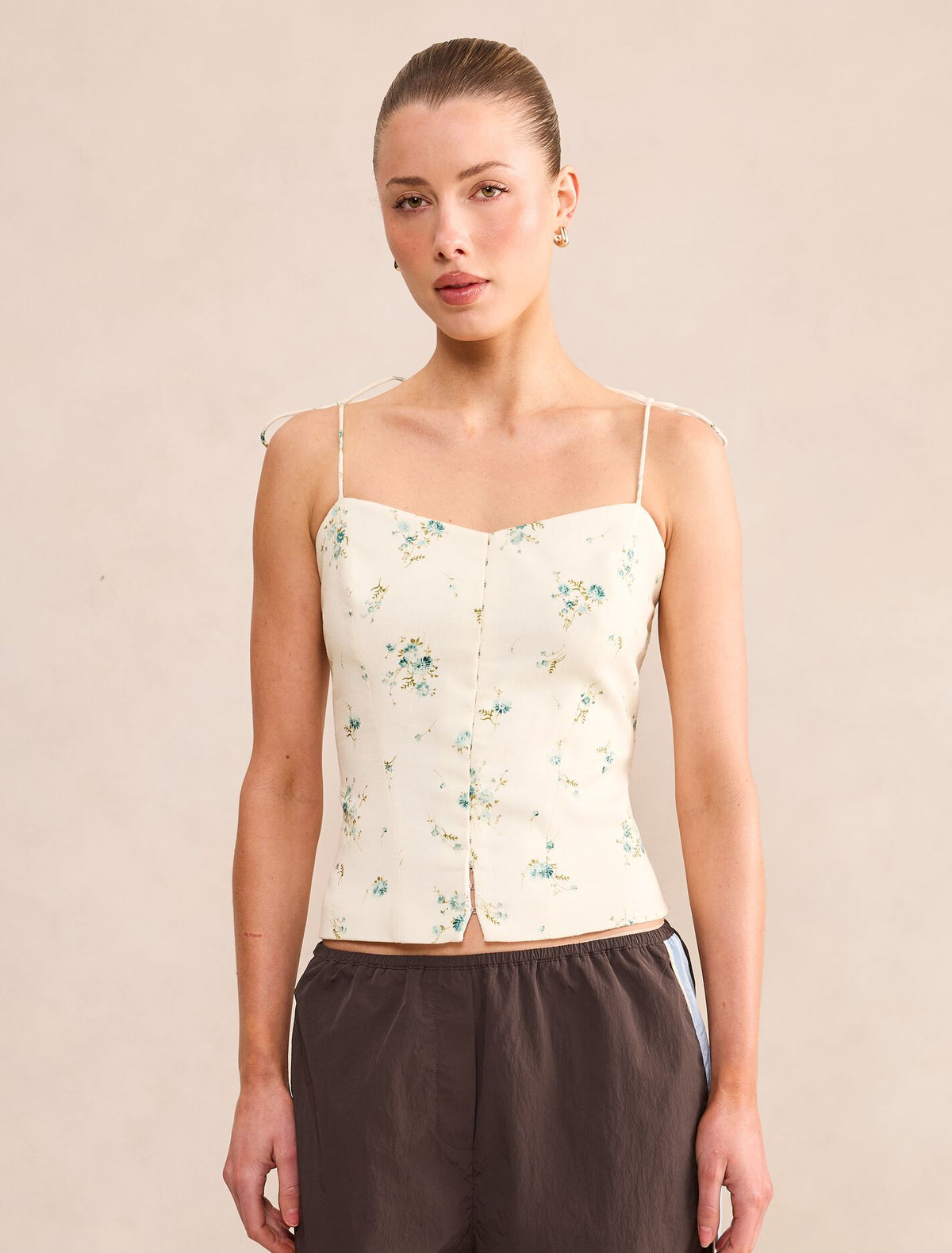 Effie Linen Corset Top Forever New