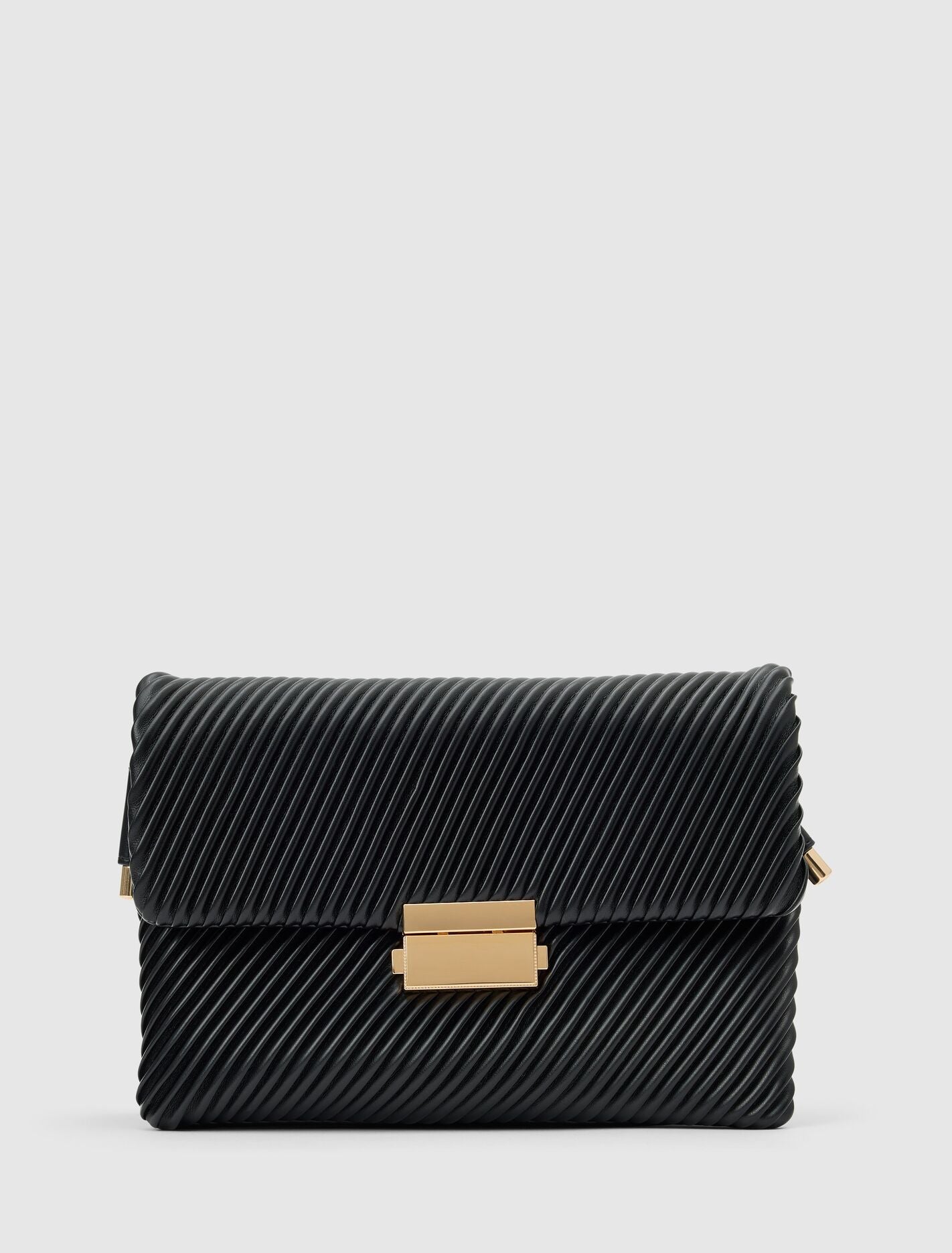 Philippa Pleat Shoulder Bag 0 Black Forever New