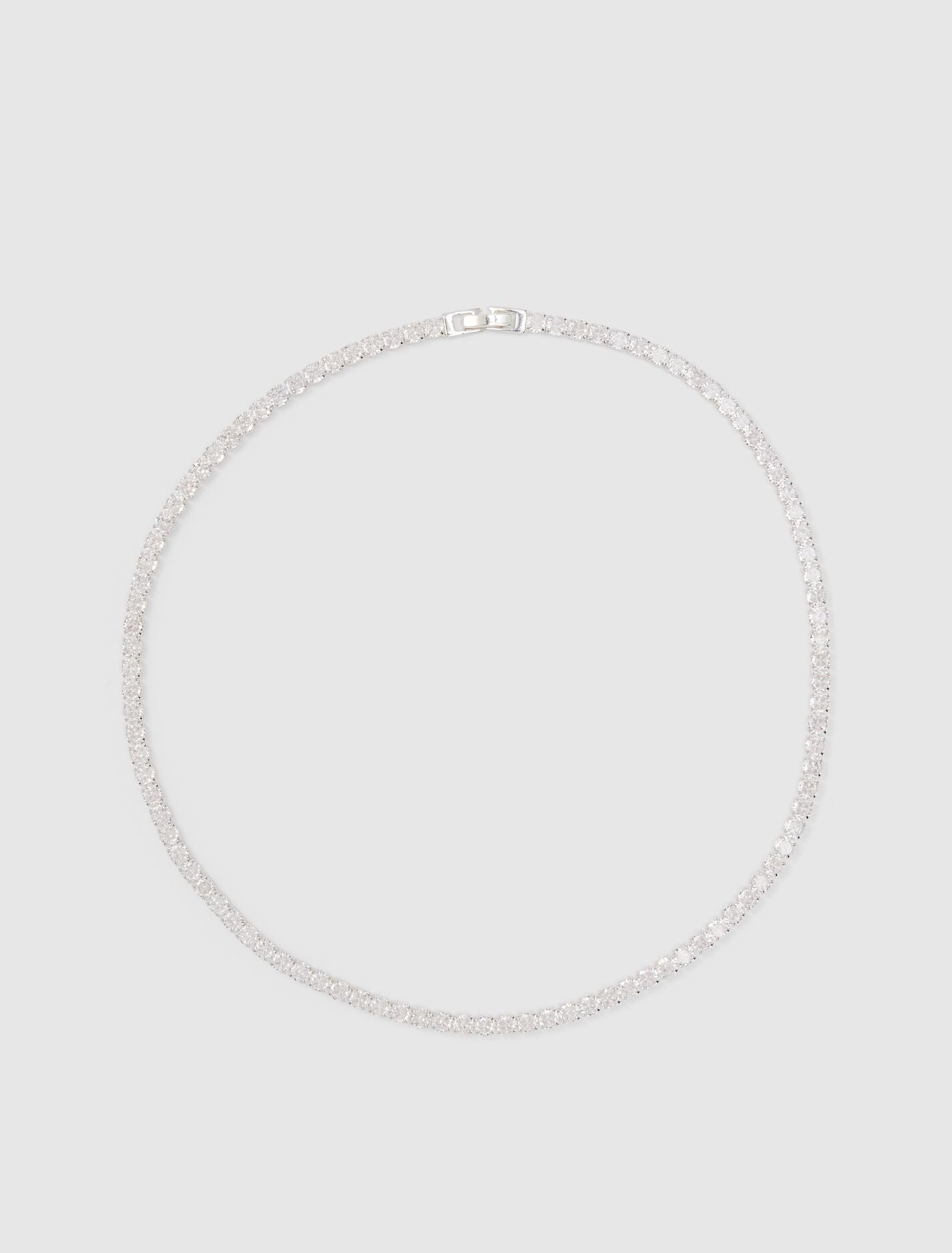 Cristalle Cubic Zirconia Tennis Necklace 0 Silver Crystal Forever New