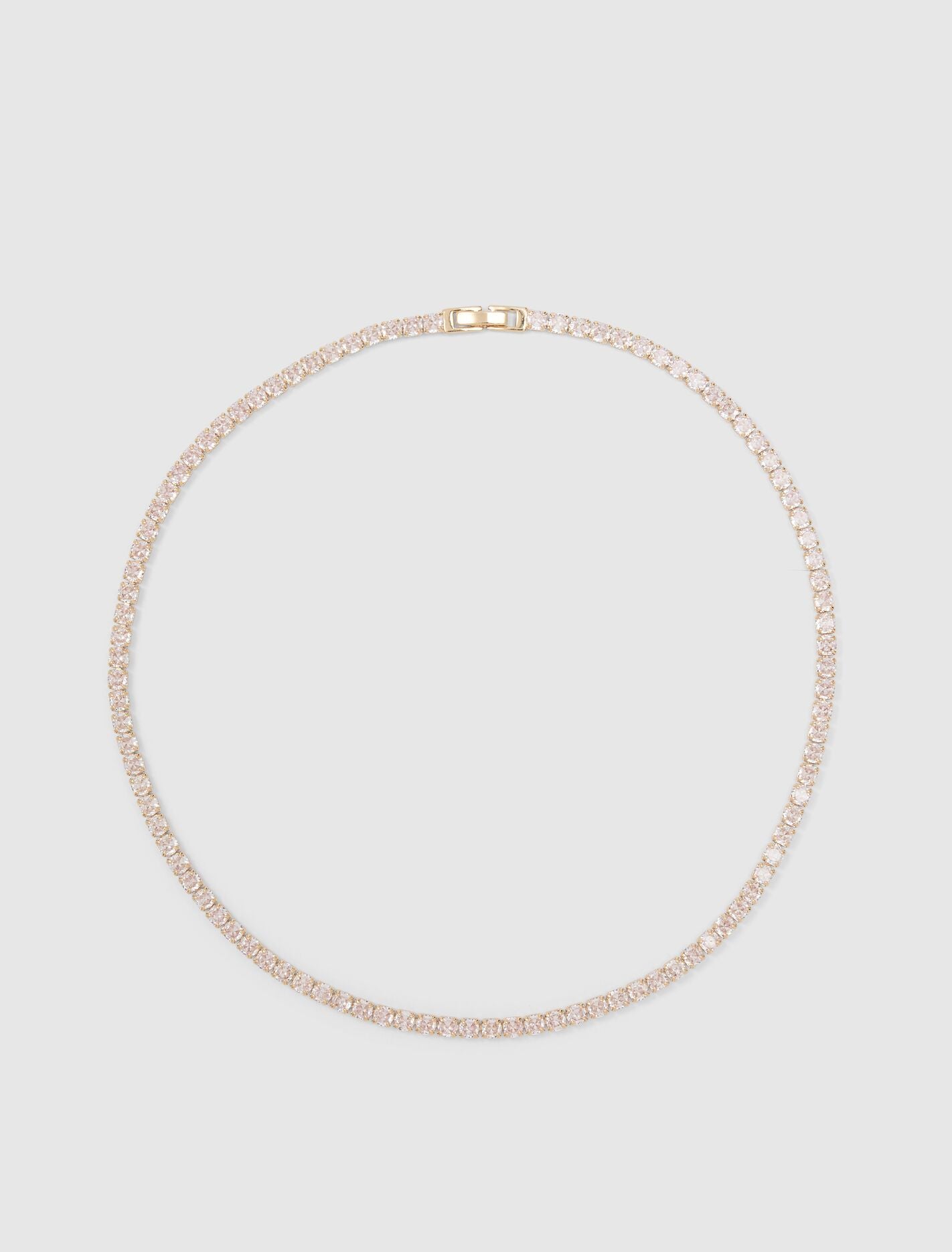 Cristalle Cubic Zirconia Tennis Necklace 0 Gold Crystal Forever New