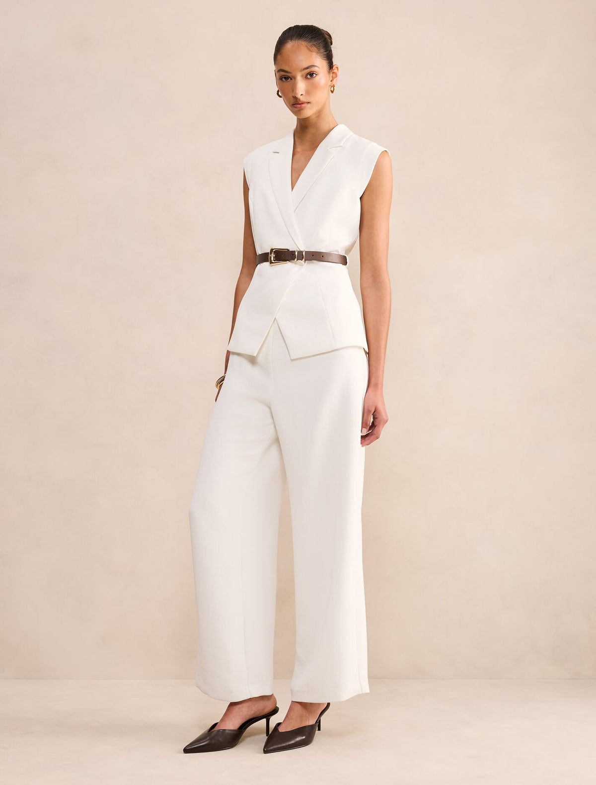 Ayla Tailored Belted Jumpsuit