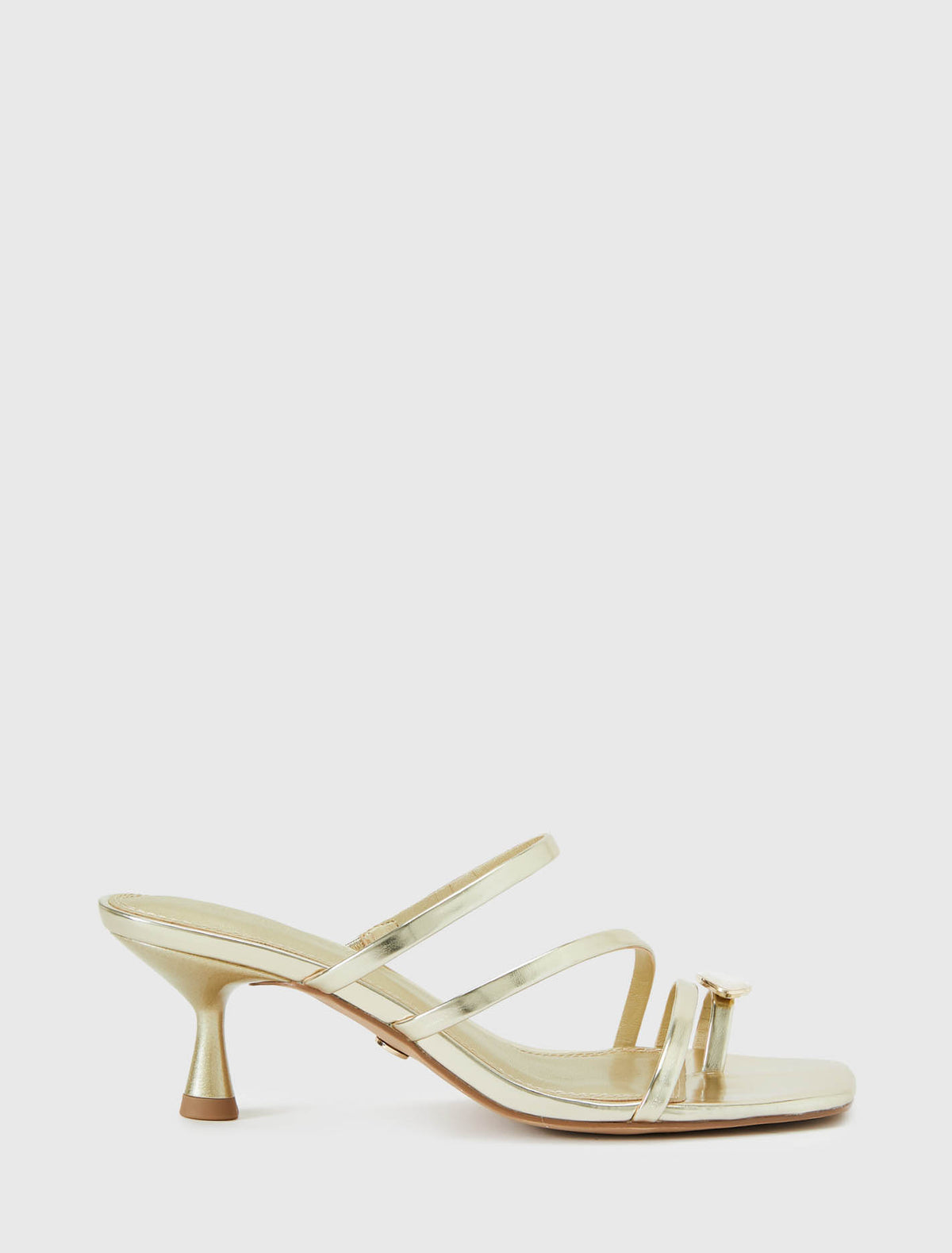 Tracy Stone Trim Toe Post Heel Gold Forever New