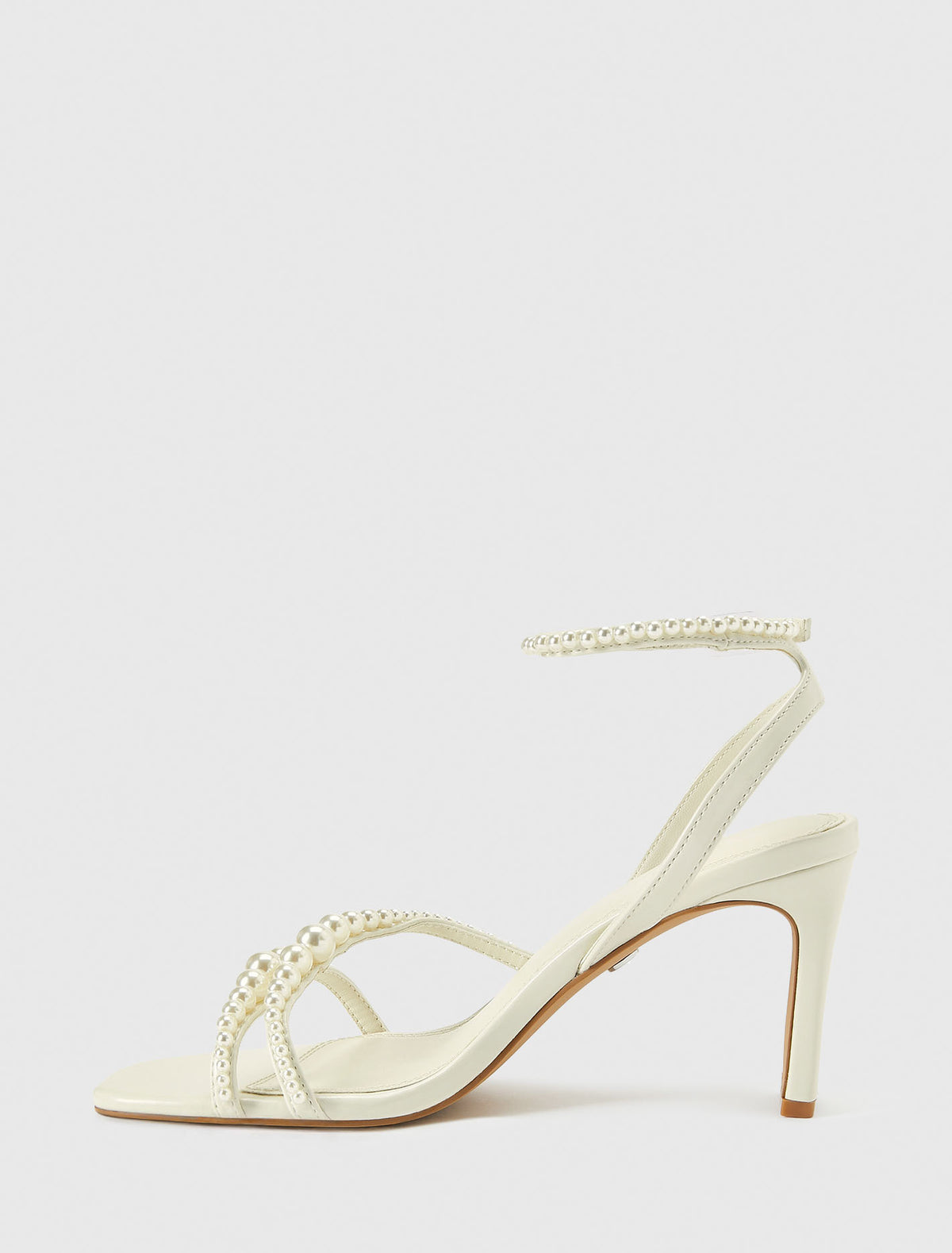 Leighton Pearl Trim Strappy Heel Forever New