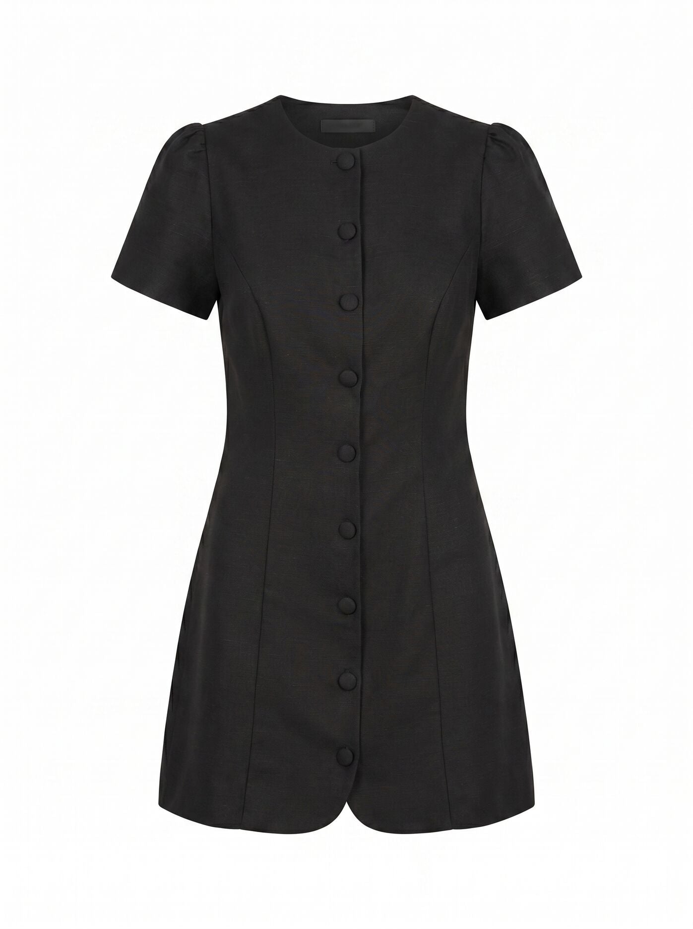 Elinda Button Up Linen Mini Dress Forever New