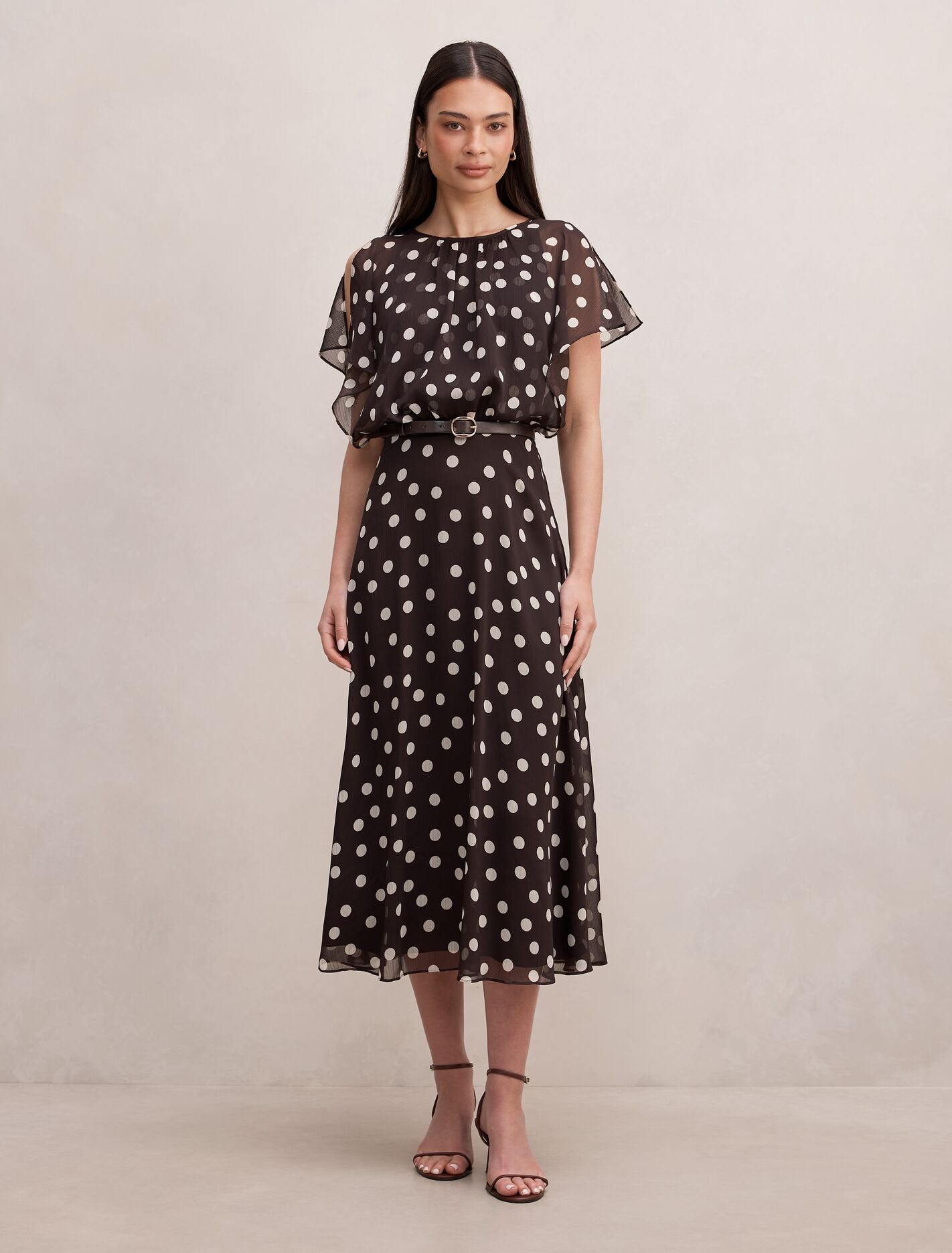 Dalton Flutter Sleeve Midi Dress Montale Spot Forever New
