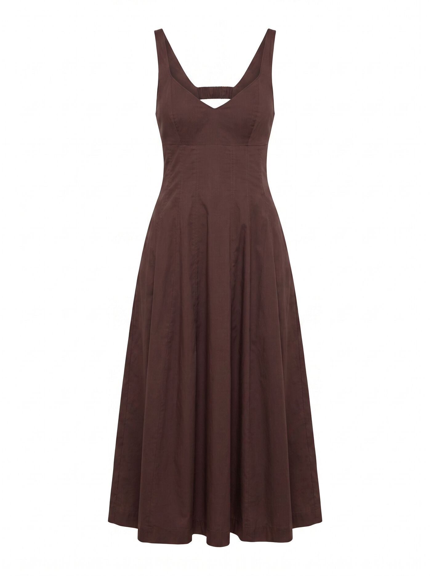 Chessy Seamed Cotton Midi Dress Forever New