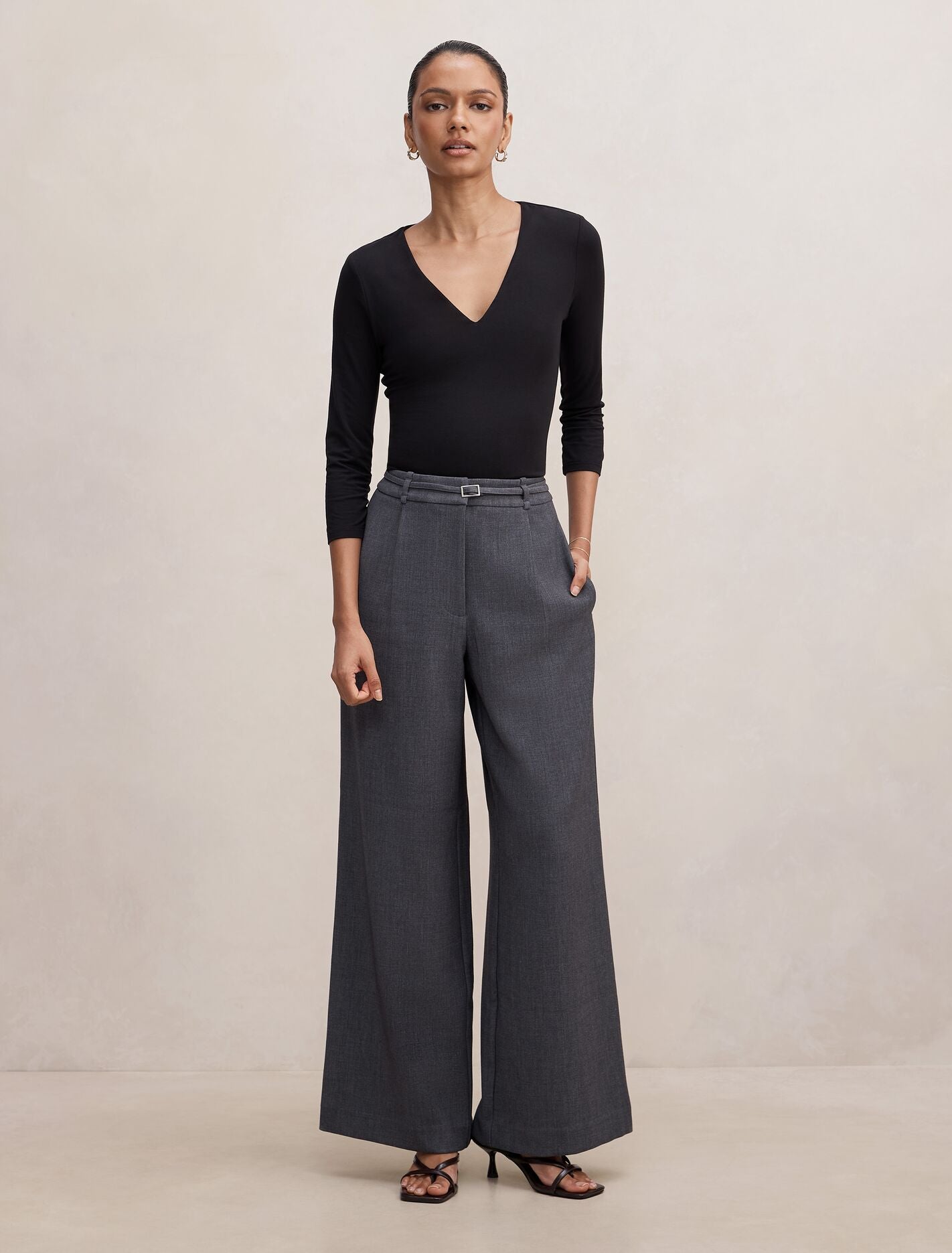 Lena Petite High Waist Wide Leg Pants Forever New