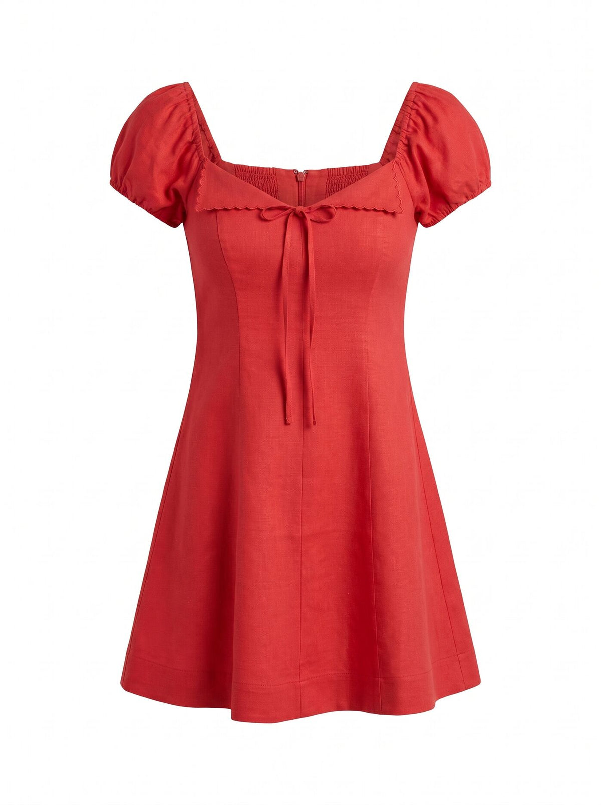 Portia Folded Collar Linen Mini Dress Forever New