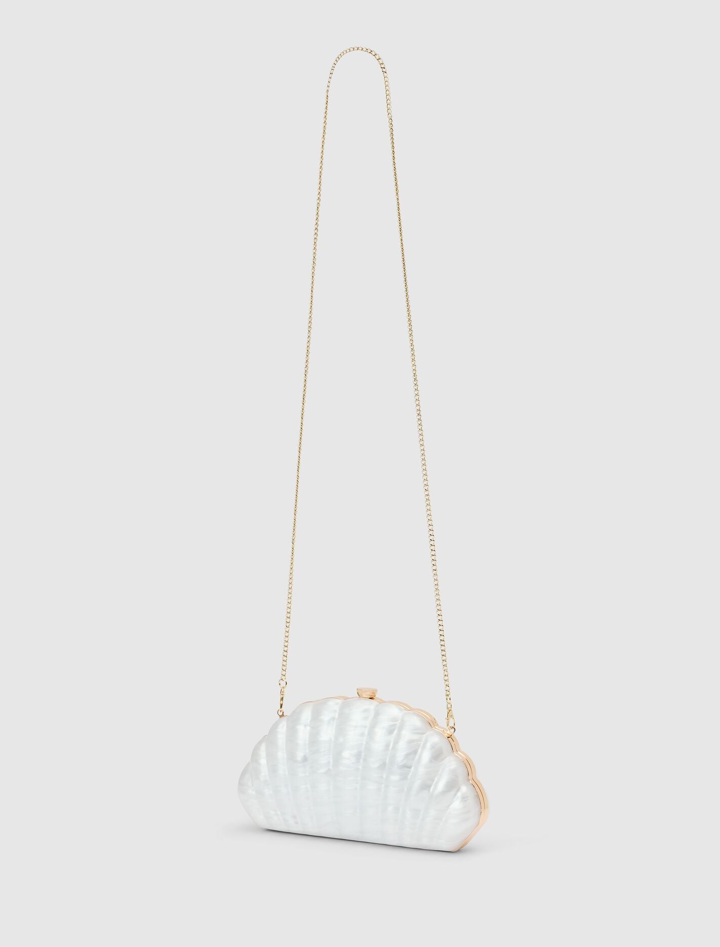 Ingrid Pearl Shell Hardcase Clutch Forever New