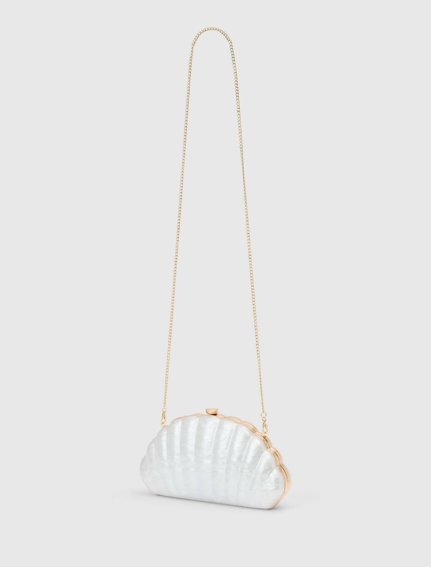 Ingrid Pearl Shell Hardcase Clutch Forever New