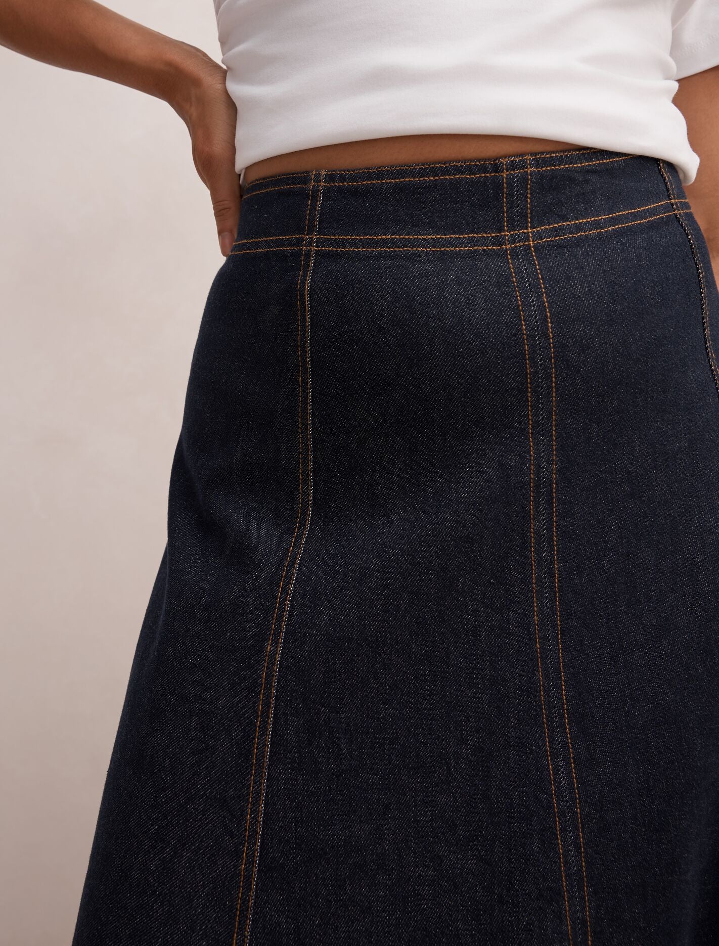 Georgia Denim Maxi Skirt Forever New