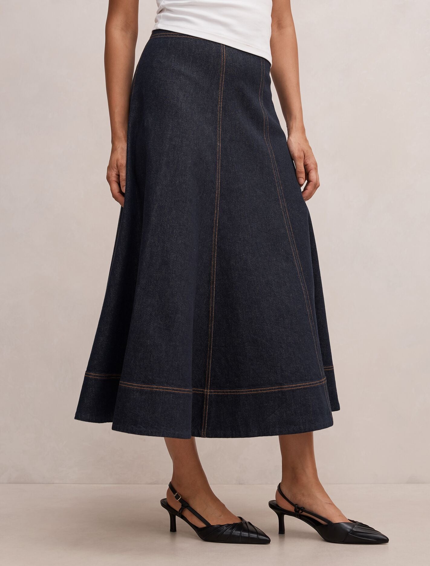 Georgia Denim Maxi Skirt Forever New