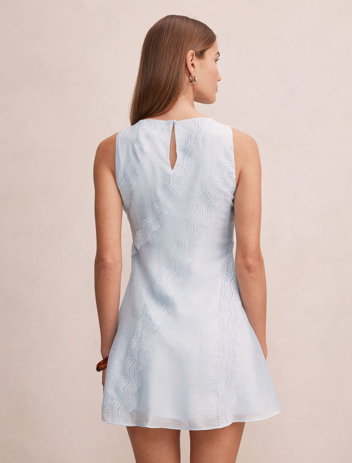Hannah Lace Detail Mini Dress Forever New