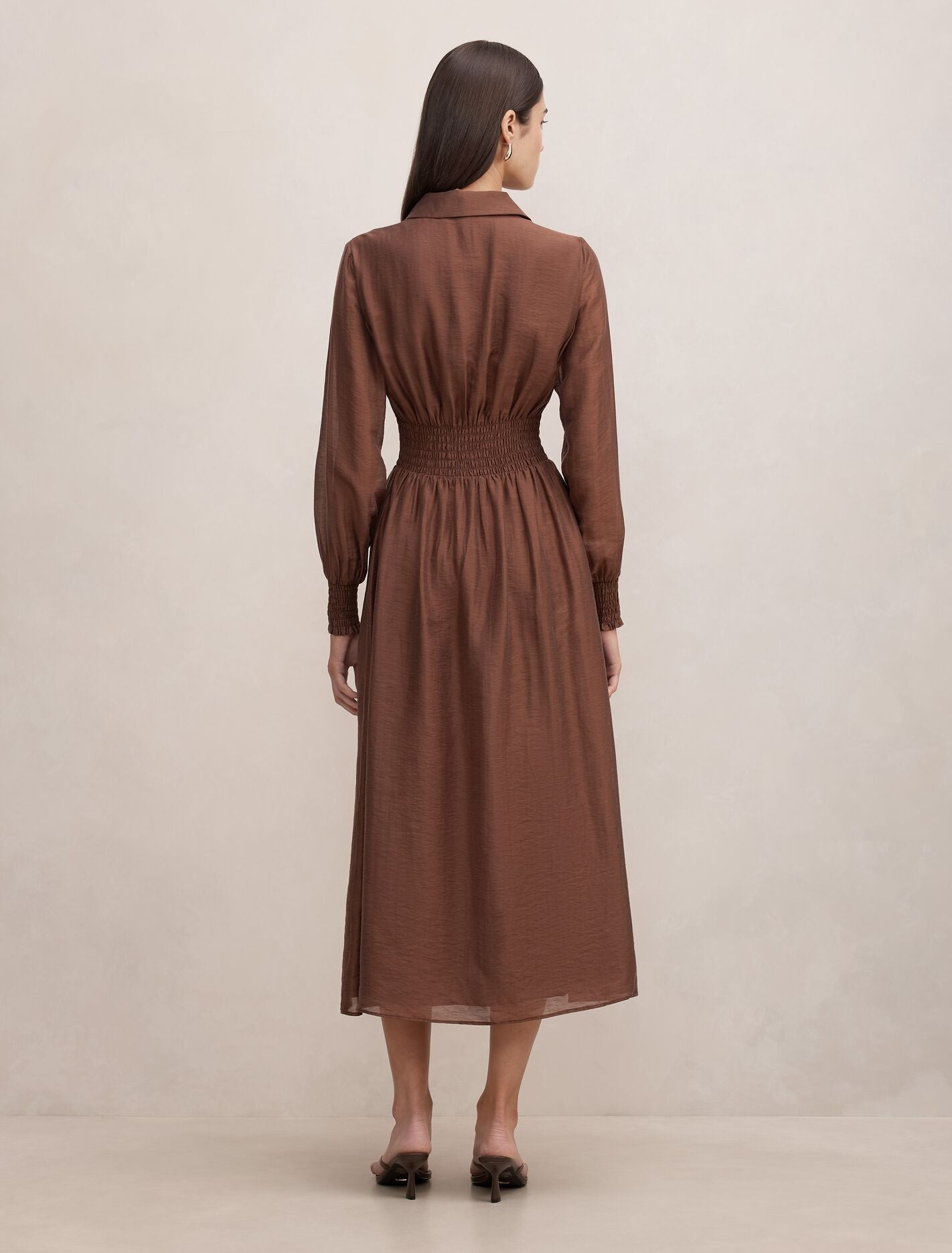 Elissa Shirred Waist Midi Dress Forever New