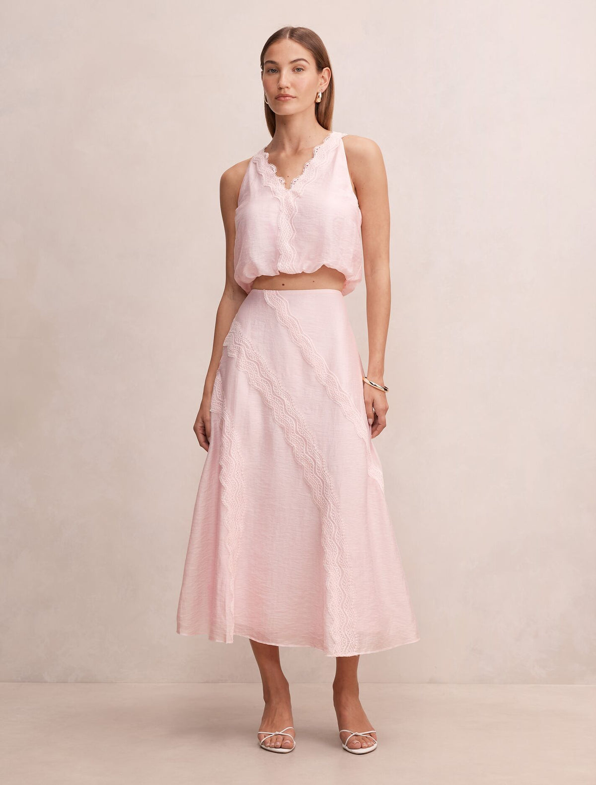 Maeve Lace Detail Skirt Forever New