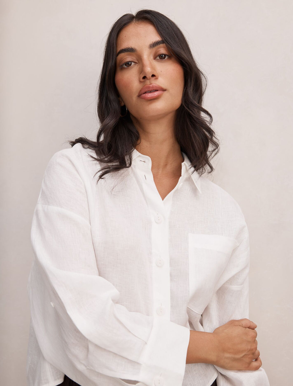 Bowie Cropped Shirt Forever New