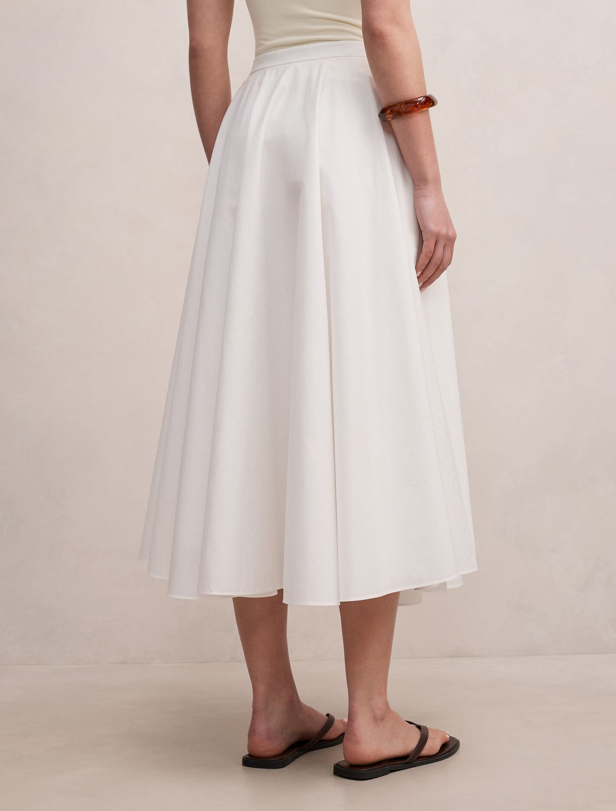 Charlotte Cotton Midi Skirt Forever New