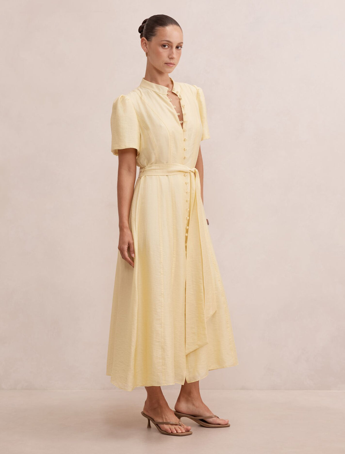 Alison Petite Flutter Sleeve Midi Dress