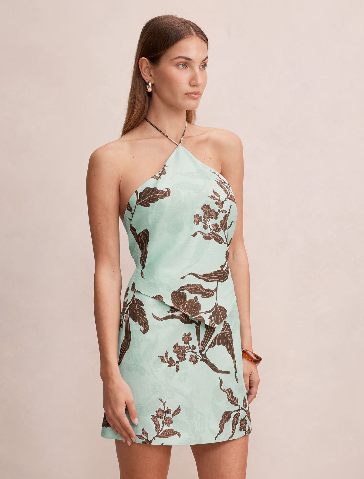 Abigail Halter Tie Back Mini Dress Forever New