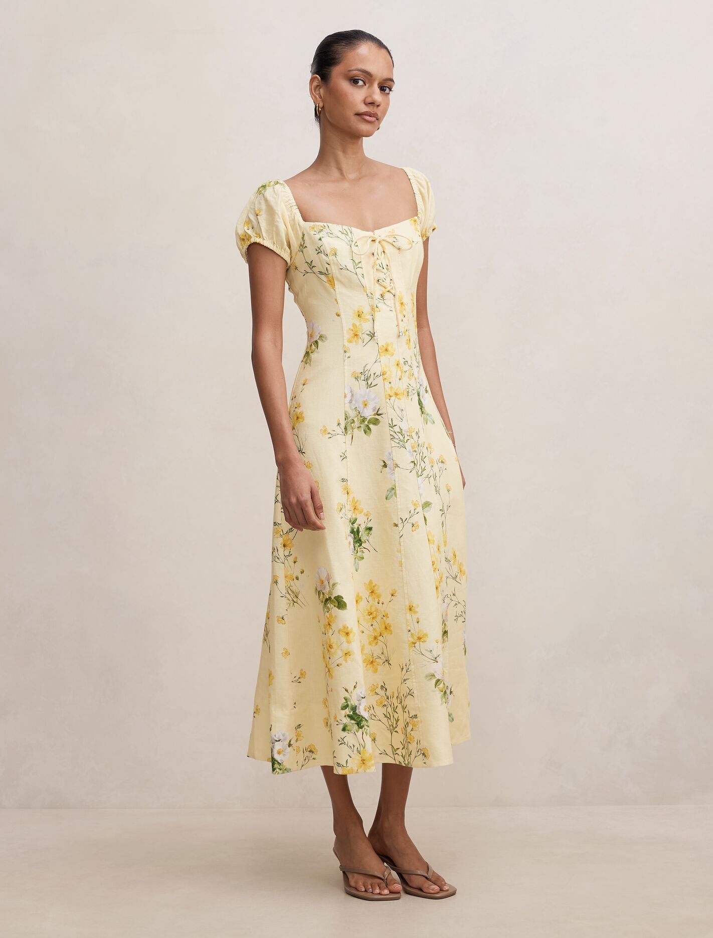 Sallie Petite Tie Front Midi Dress Forever New