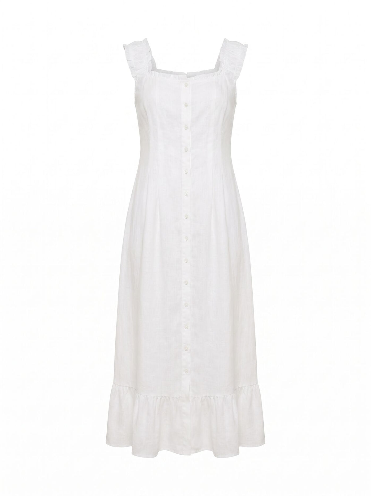 Adriana Pintuck Linen Midi Dress Forever New