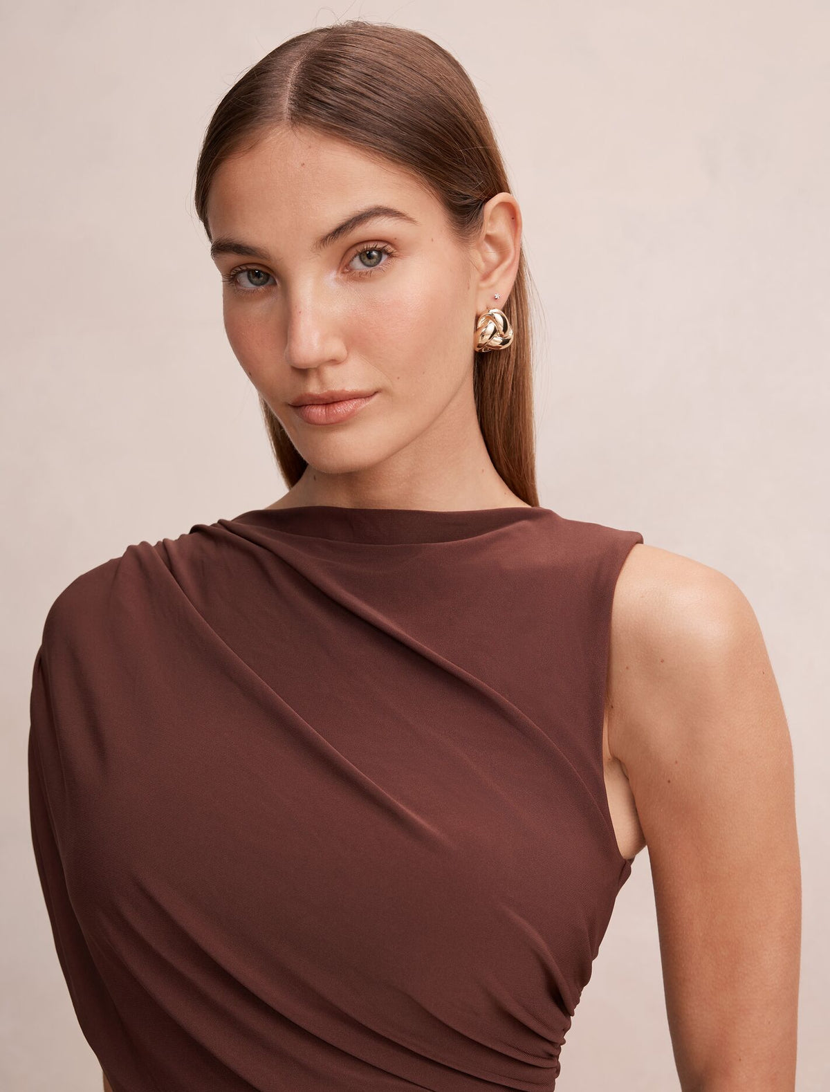 Rosalie Jersey Tie Mini Dress