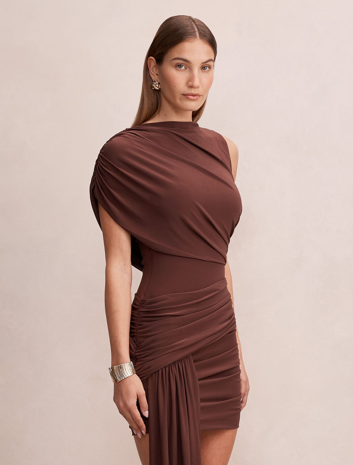 Rosalie Jersey Tie Mini Dress