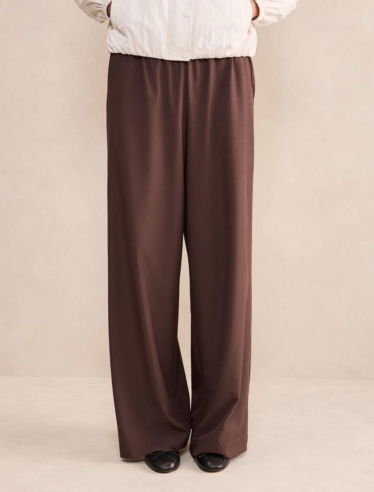 Leighton Wide Leg Pants Chocolate Brown Forever New