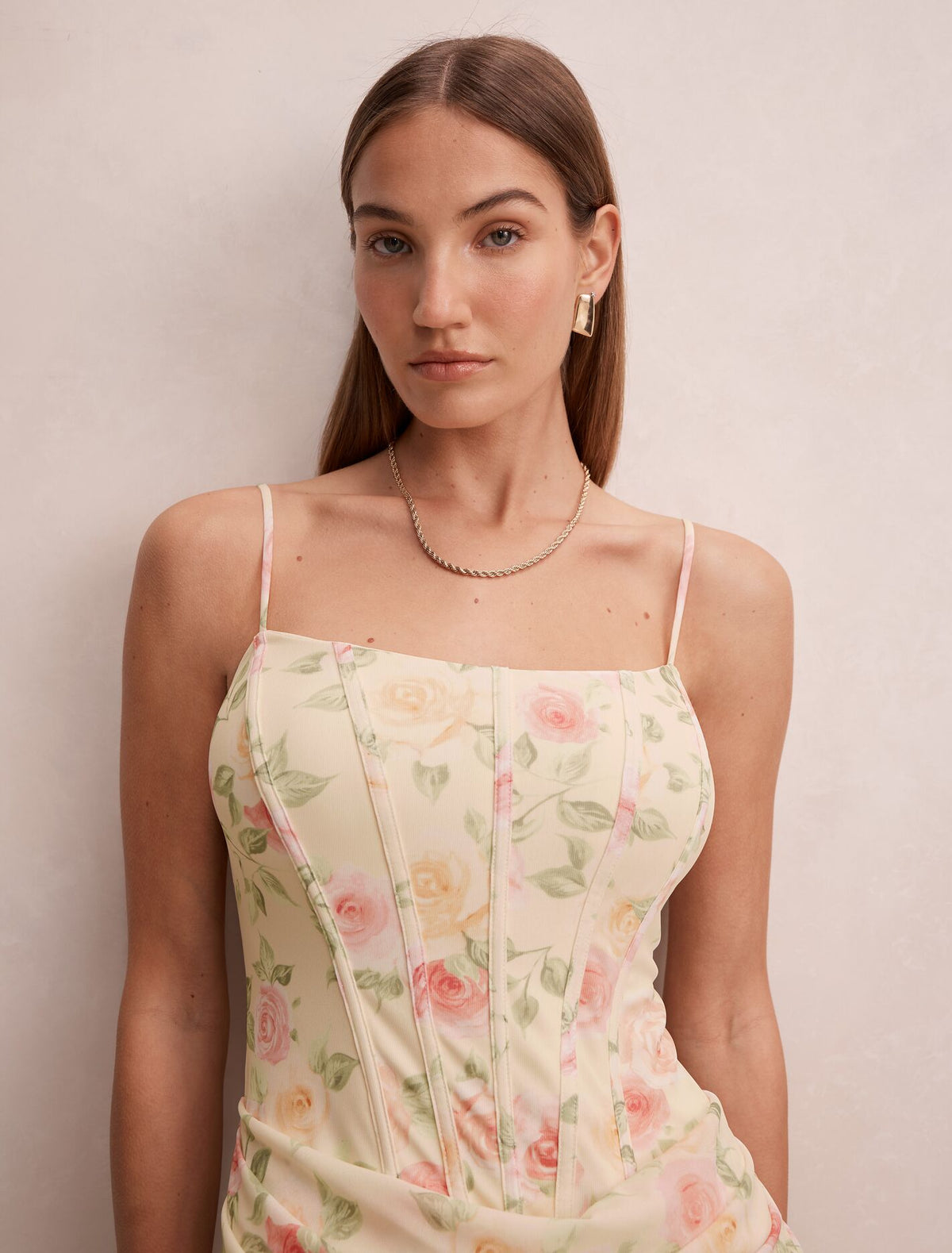 Maeve Corset Mesh Maxi Dress Forever New