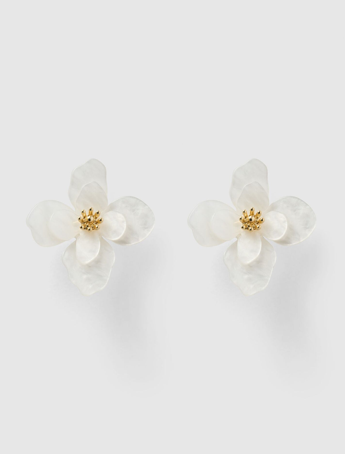 Anya Acrylic Flower Earrings 0 White Forever New