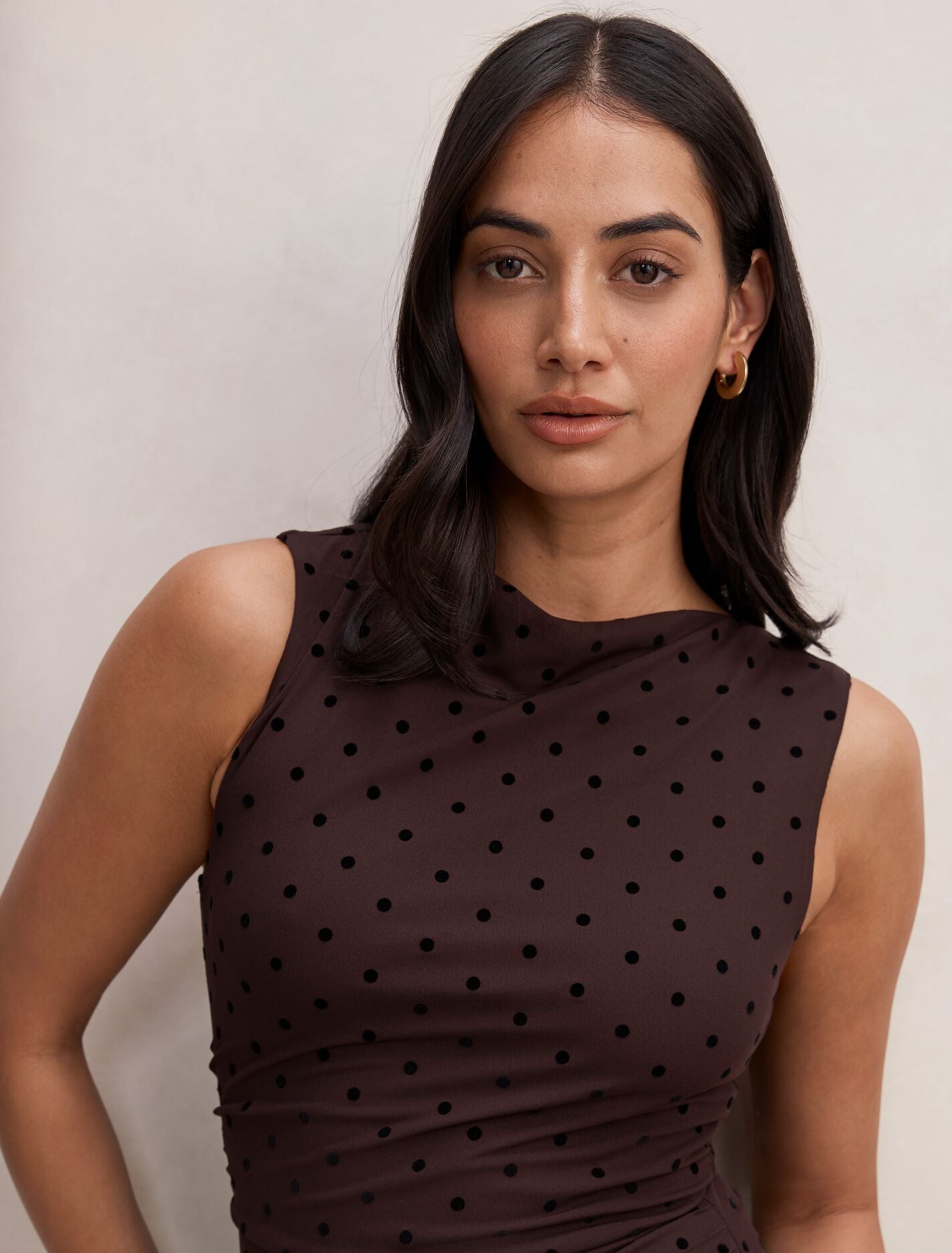 Allegra Spot Mesh Midi Dress Forever New