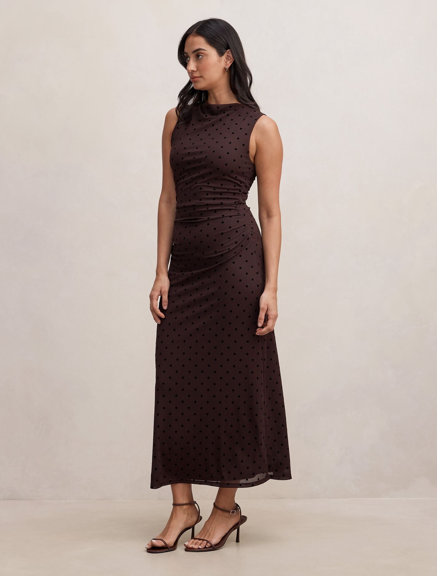 Allegra Spot Mesh Midi Dress Forever New