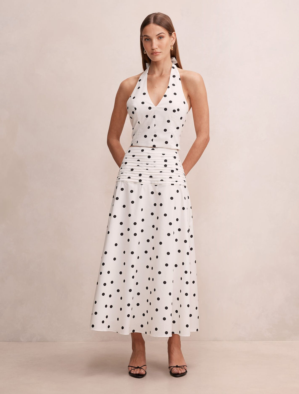 Magnolia Polka Dot Halter Top Forever New