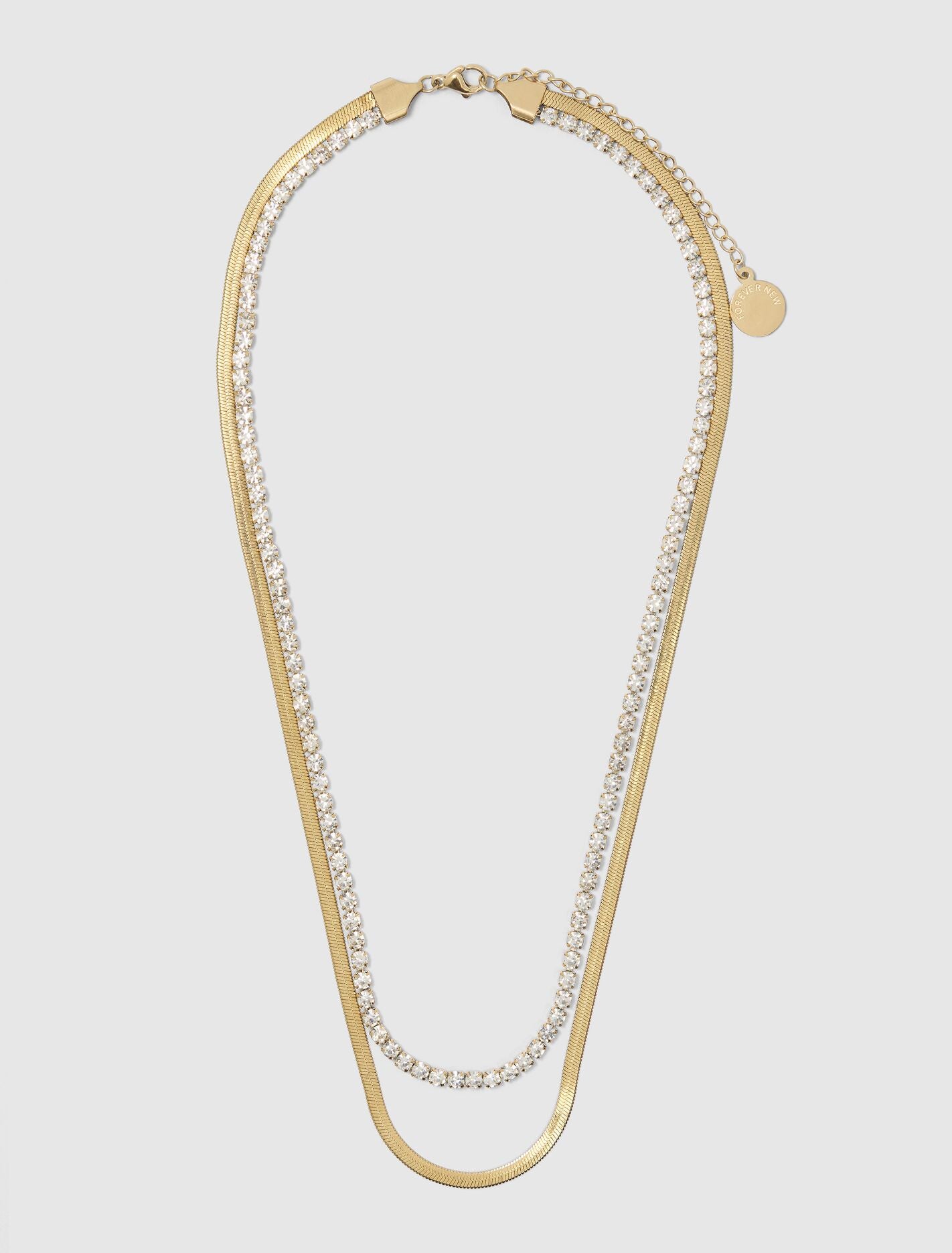 Lydia Waterproof Layered Necklace 0 Gold Plated Forever New
